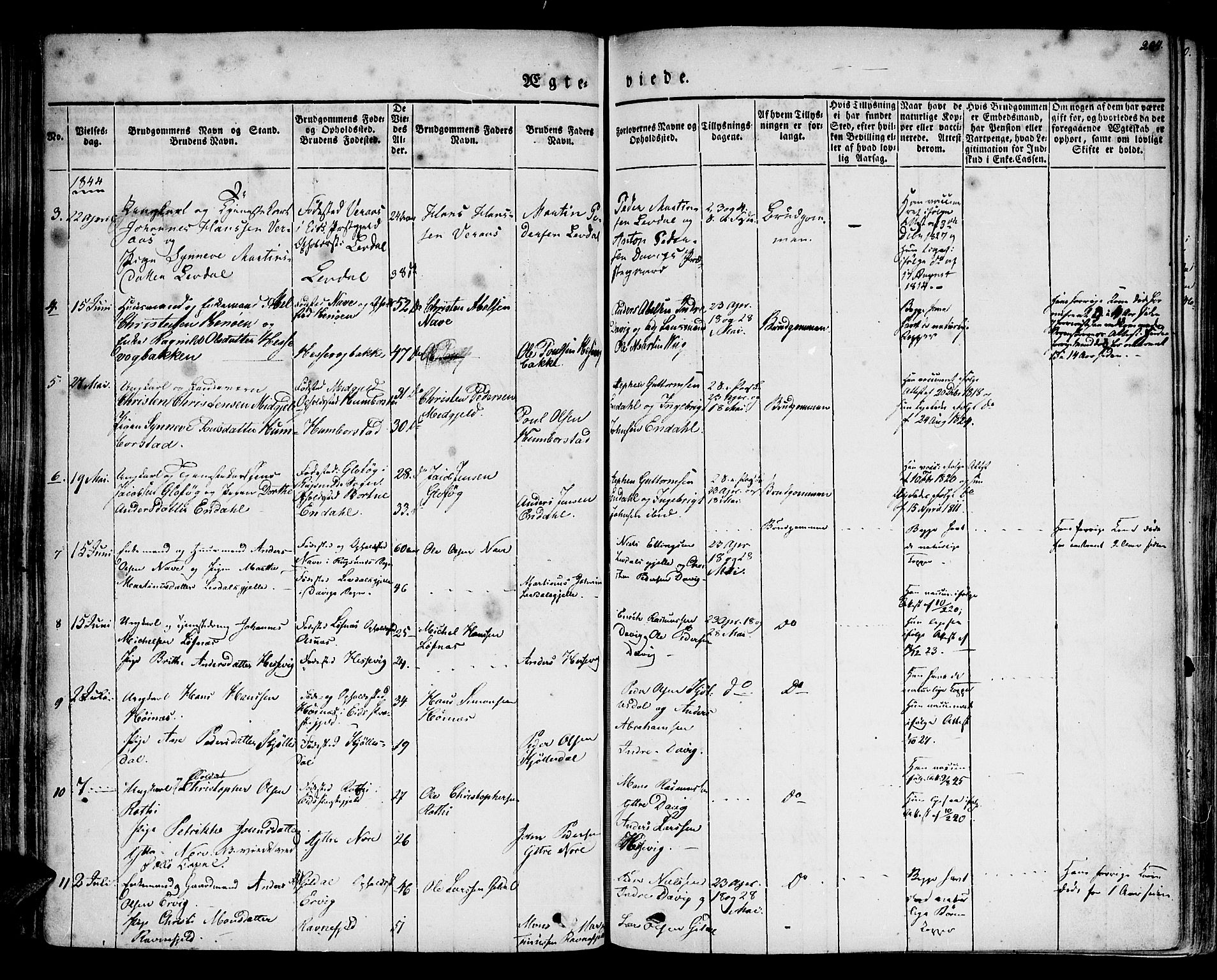 Davik sokneprestembete, AV/SAB-A-79701/H/Haa/Haaa/L0004: Parish register (official) no. A 4, 1830-1849, p. 204