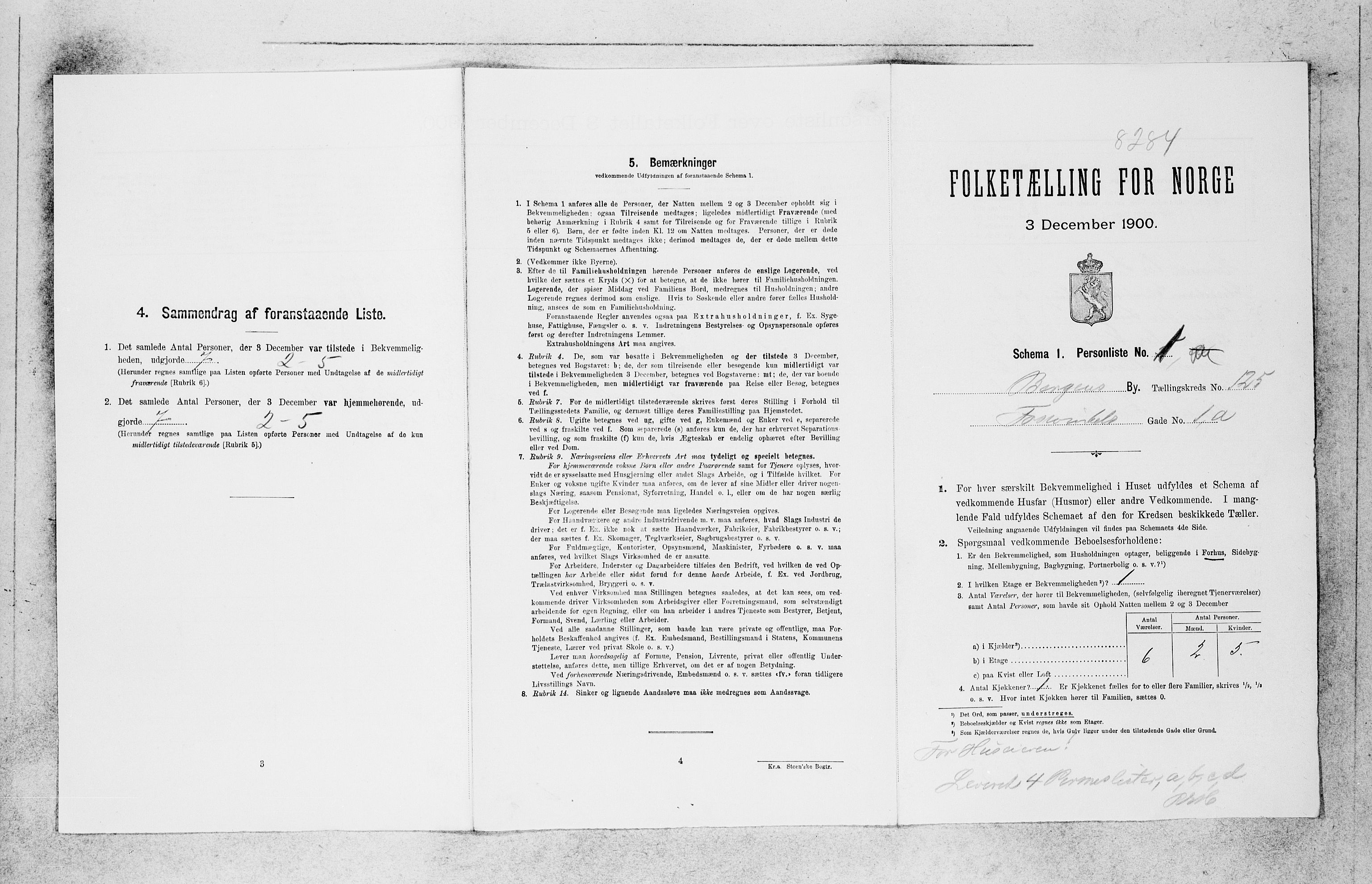 SAB, 1900 census for Bergen, 1900, p. 26126