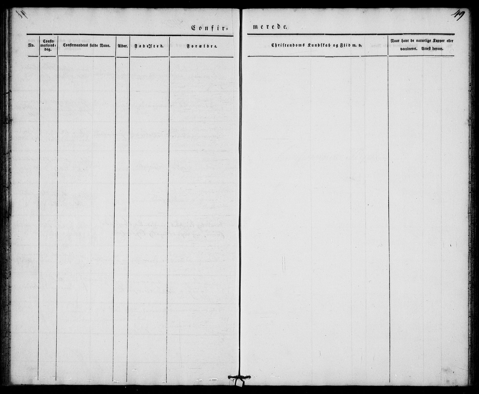 Korskirken sokneprestembete, SAB/A-76101/H/Haa/L0025: Parish register (official) no. C 1, 1836-1842, p. 49