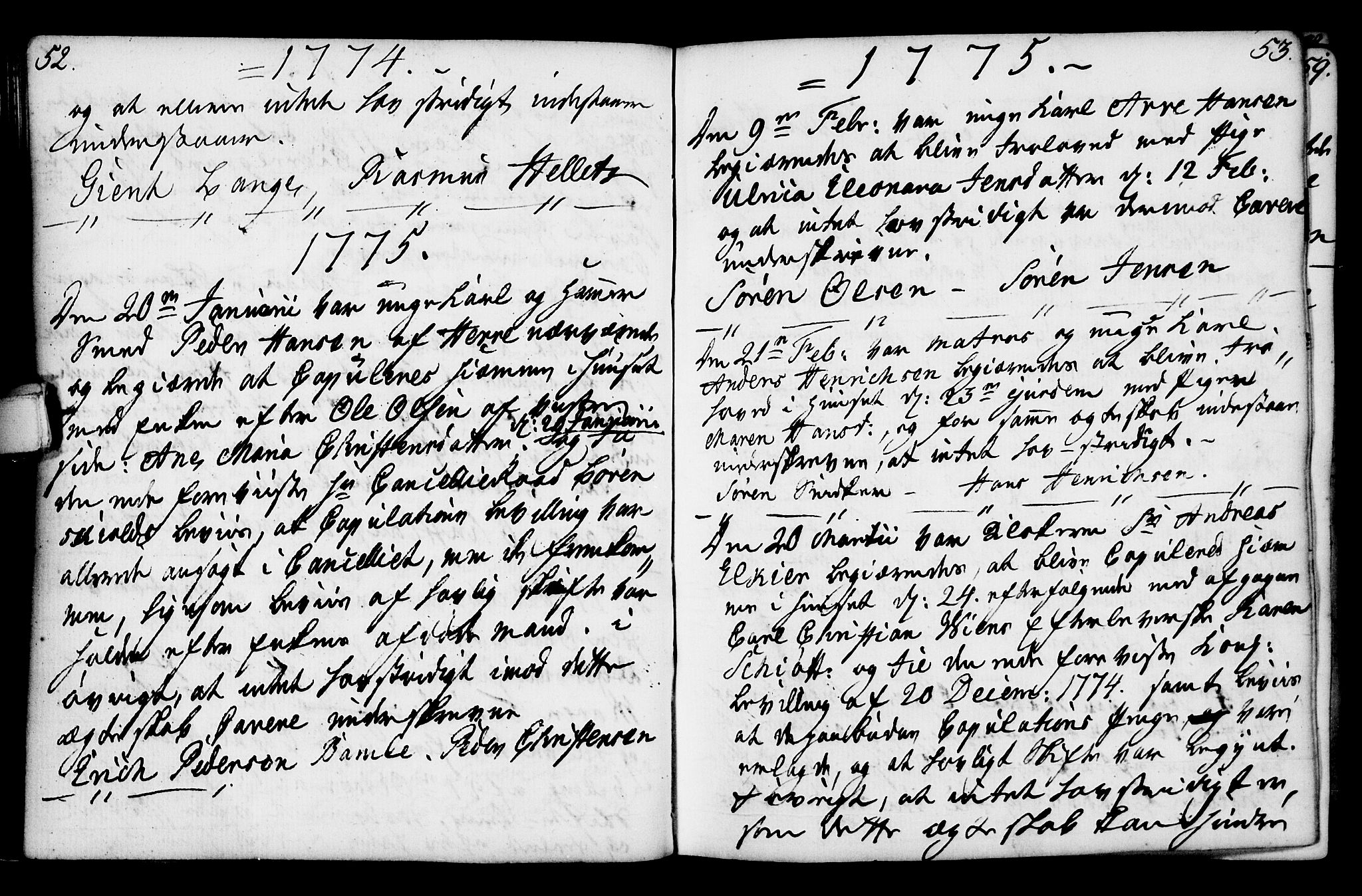Porsgrunn kirkebøker , SAKO/A-104/F/Fa/L0003: Parish register (official) no. 3, 1764-1814, p. 52-53