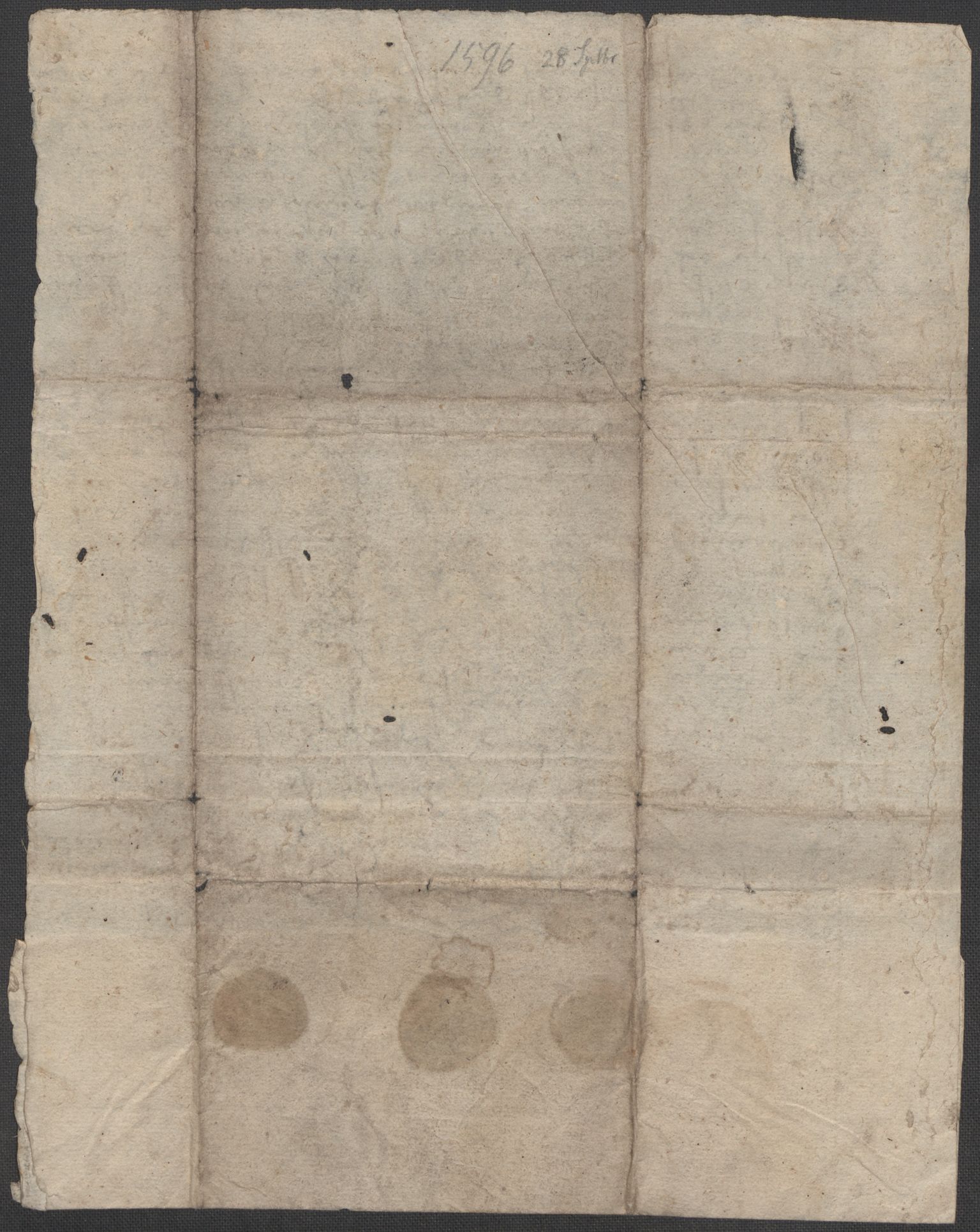 Riksarkivets diplomsamling, AV/RA-EA-5965/F02/L0102: Dokumenter, 1596, p. 25