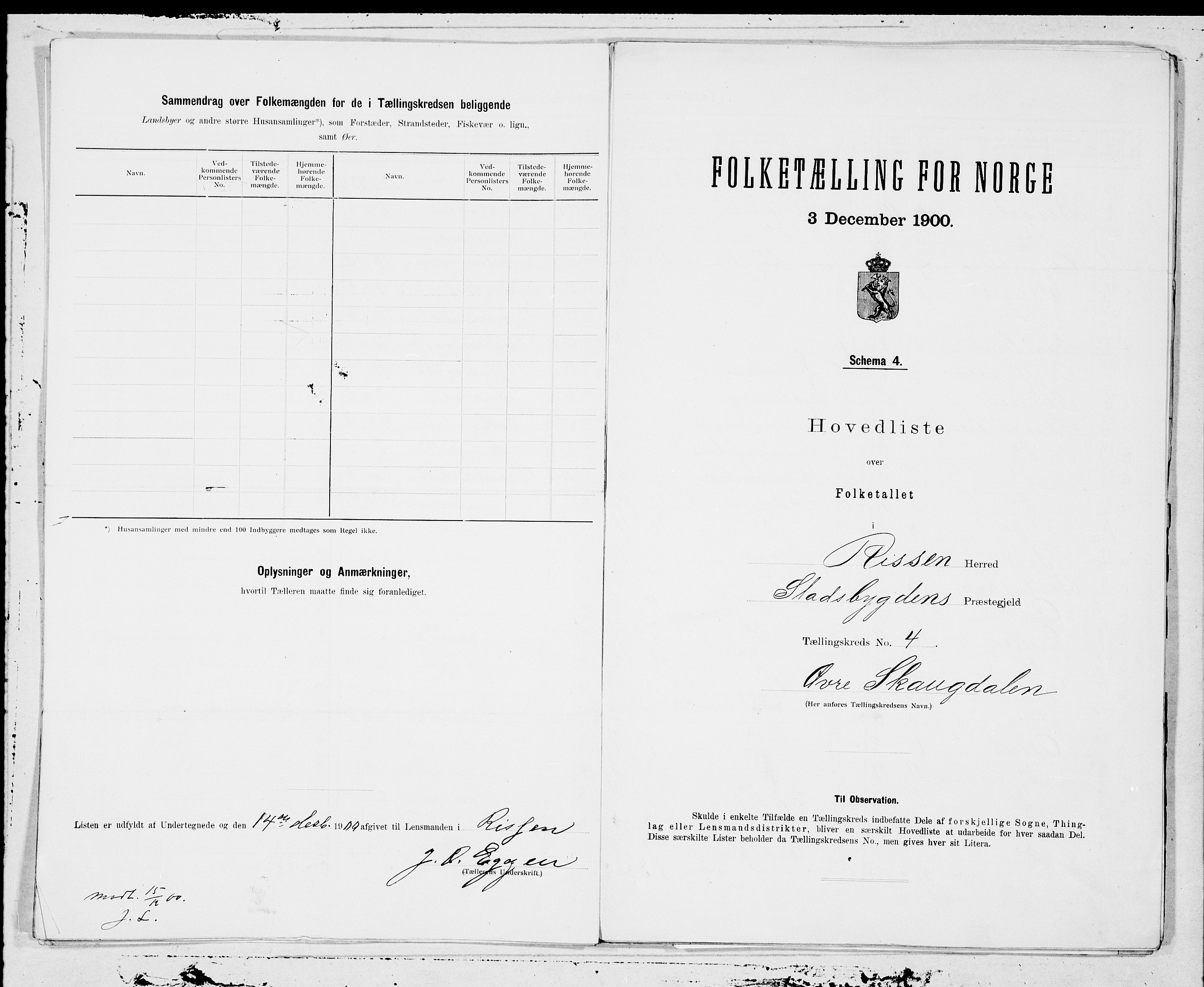 SAT, 1900 census for Rissa, 1900, p. 8