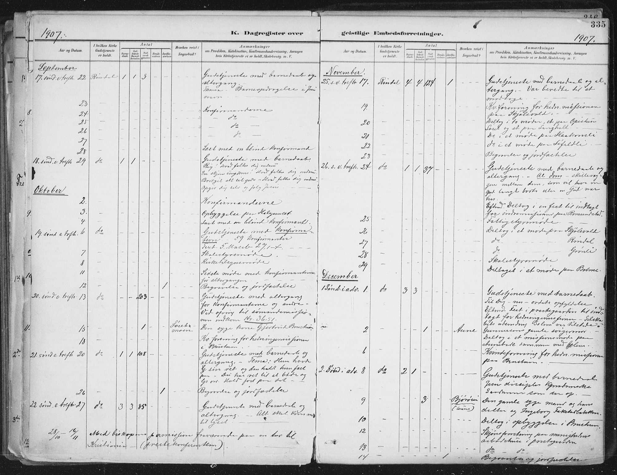 Ministerialprotokoller, klokkerbøker og fødselsregistre - Møre og Romsdal, AV/SAT-A-1454/598/L1072: Parish register (official) no. 598A06, 1896-1910, p. 335