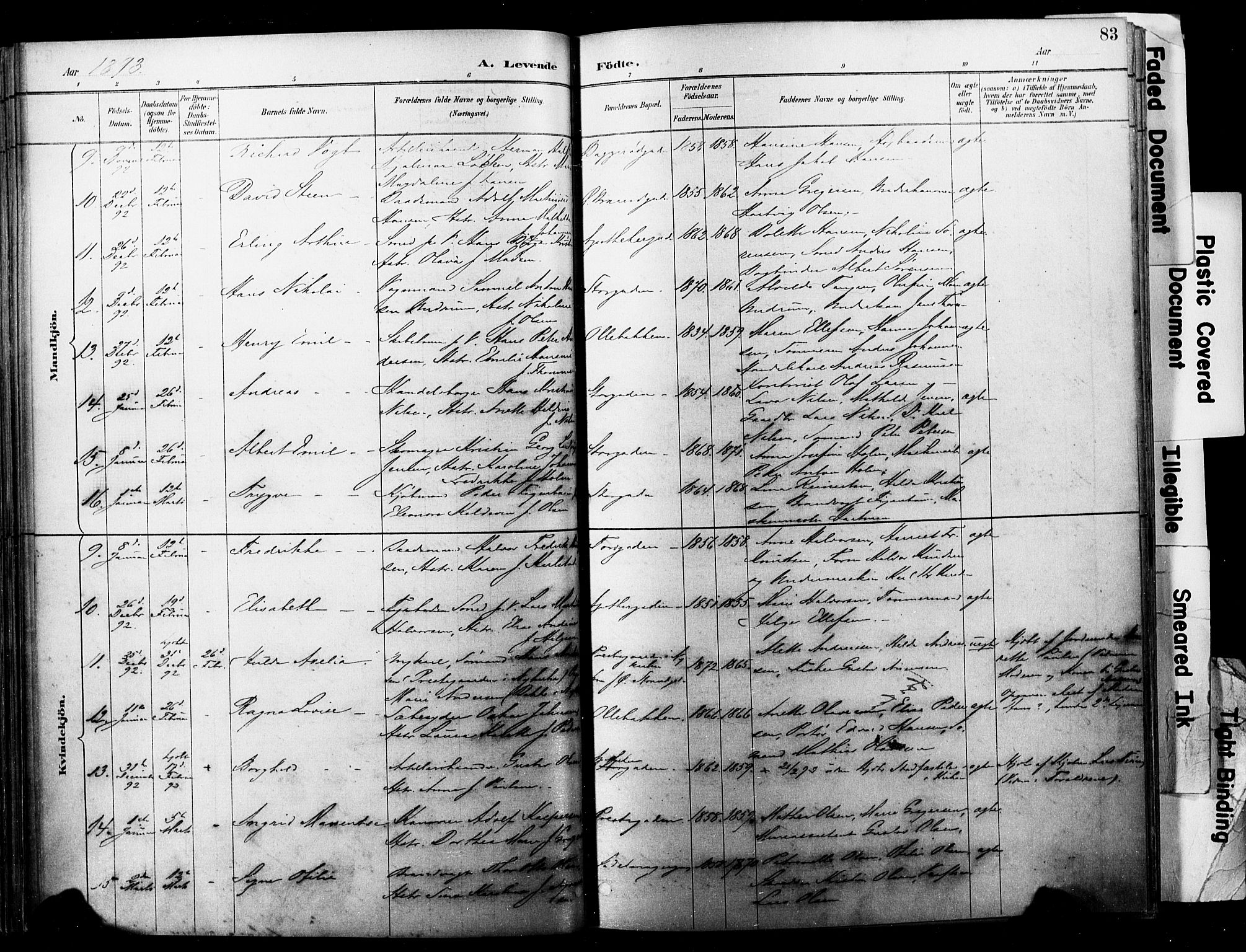 Horten kirkebøker, SAKO/A-348/F/Fa/L0004: Parish register (official) no. 4, 1888-1895, p. 83