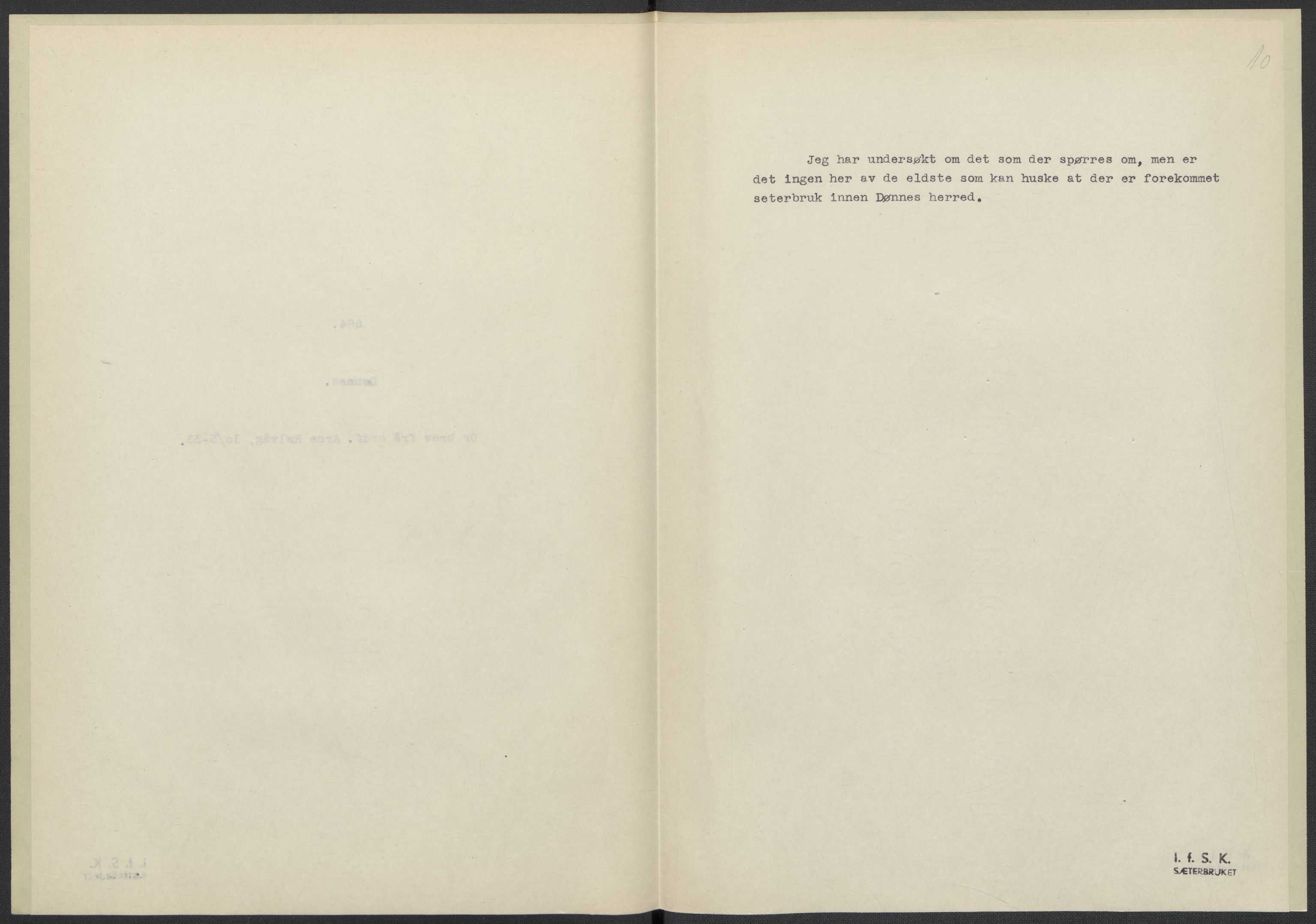 Instituttet for sammenlignende kulturforskning, AV/RA-PA-0424/F/Fc/L0016/0002: Eske B16: / Nordland (perm XLVII), 1932-1936, p. 10