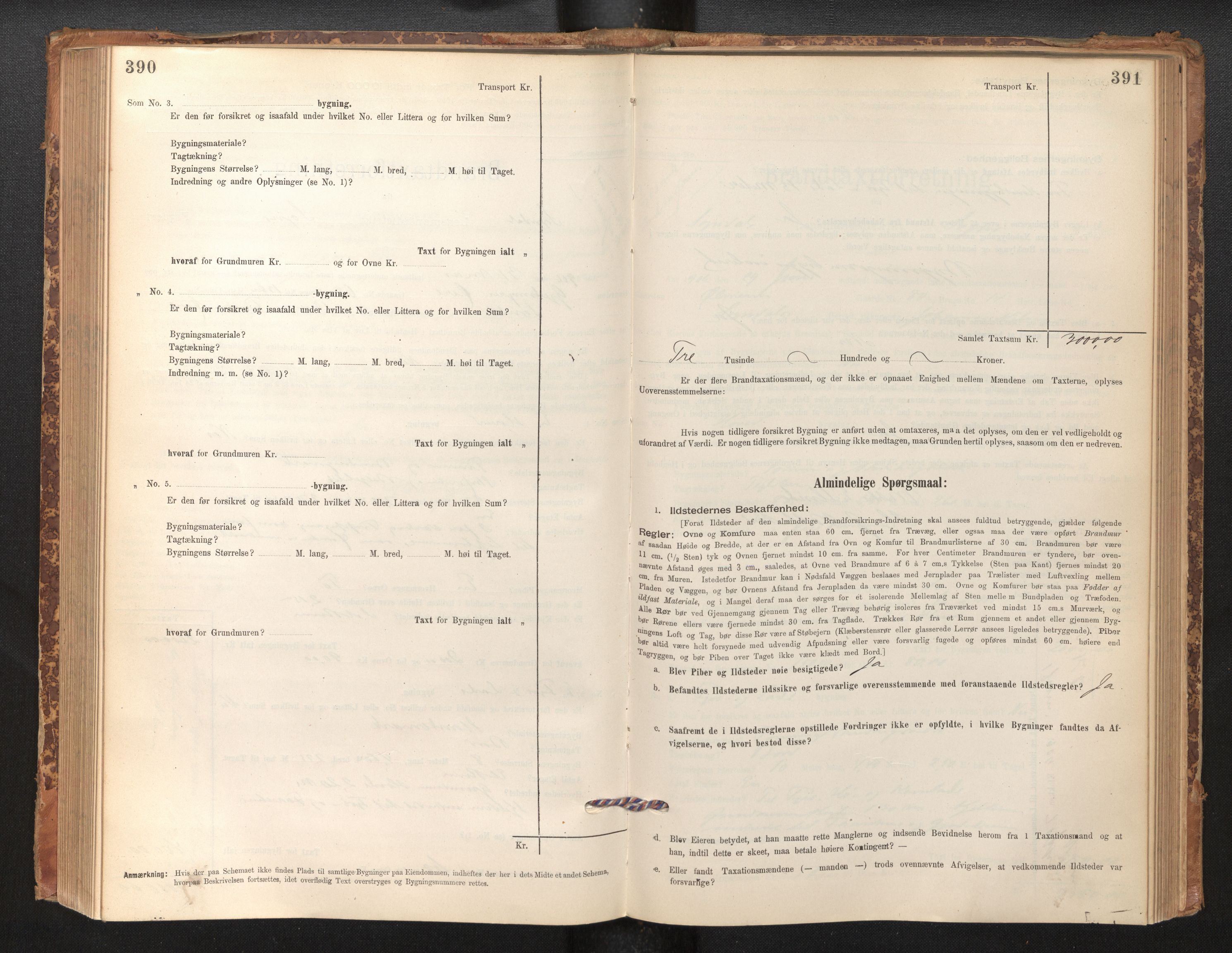 Lensmannen i Sogndal, AV/SAB-A-29901/0012/L0008: Branntakstprotokoll, skjematakst, 1895-1906, p. 390-391