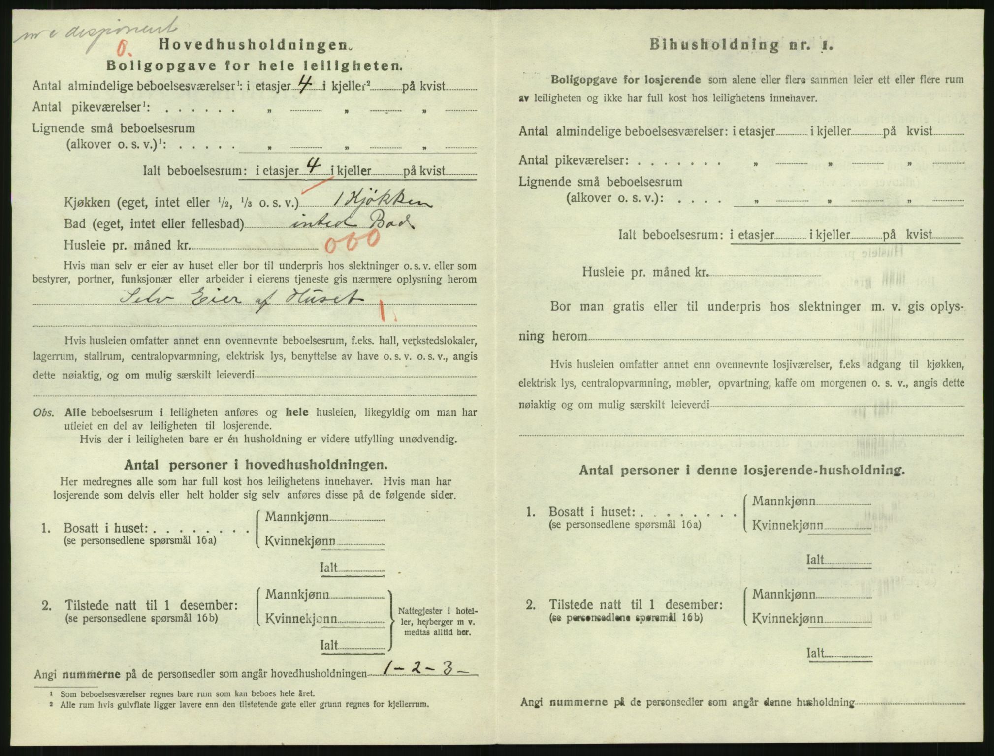 SAK, 1920 census for Tvedestrand, 1920, p. 732