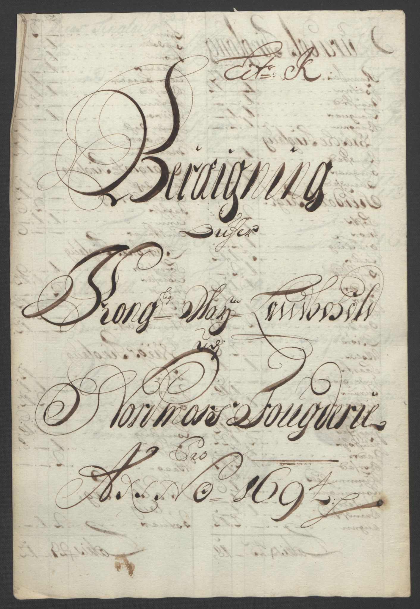 Rentekammeret inntil 1814, Reviderte regnskaper, Fogderegnskap, AV/RA-EA-4092/R56/L3736: Fogderegnskap Nordmøre, 1694-1696, p. 102