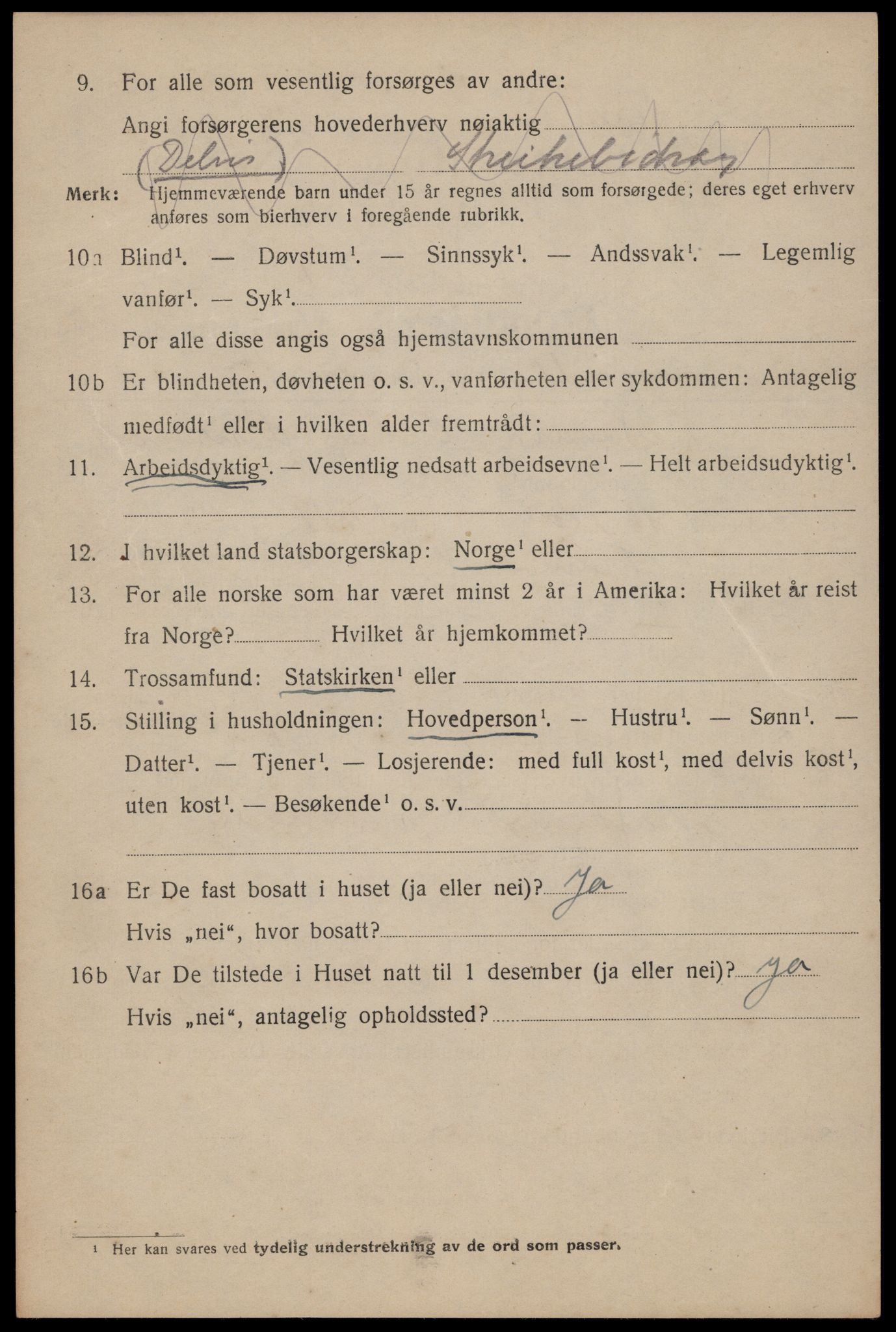 SAT, 1920 census for Trondheim, 1920, p. 107423