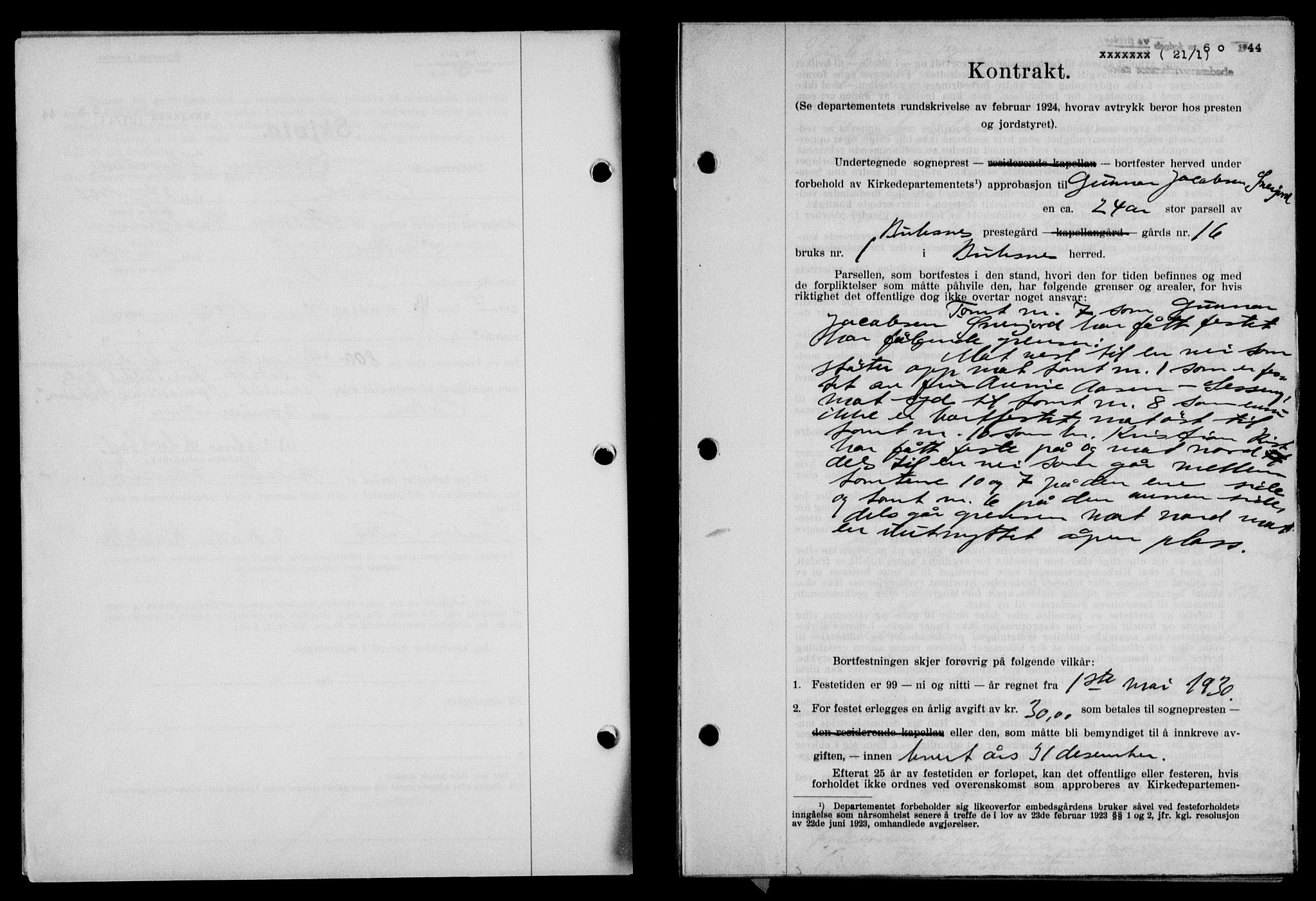Lofoten sorenskriveri, SAT/A-0017/1/2/2C/L0012a: Mortgage book no. 12a, 1943-1944, Diary no: : 60/1944