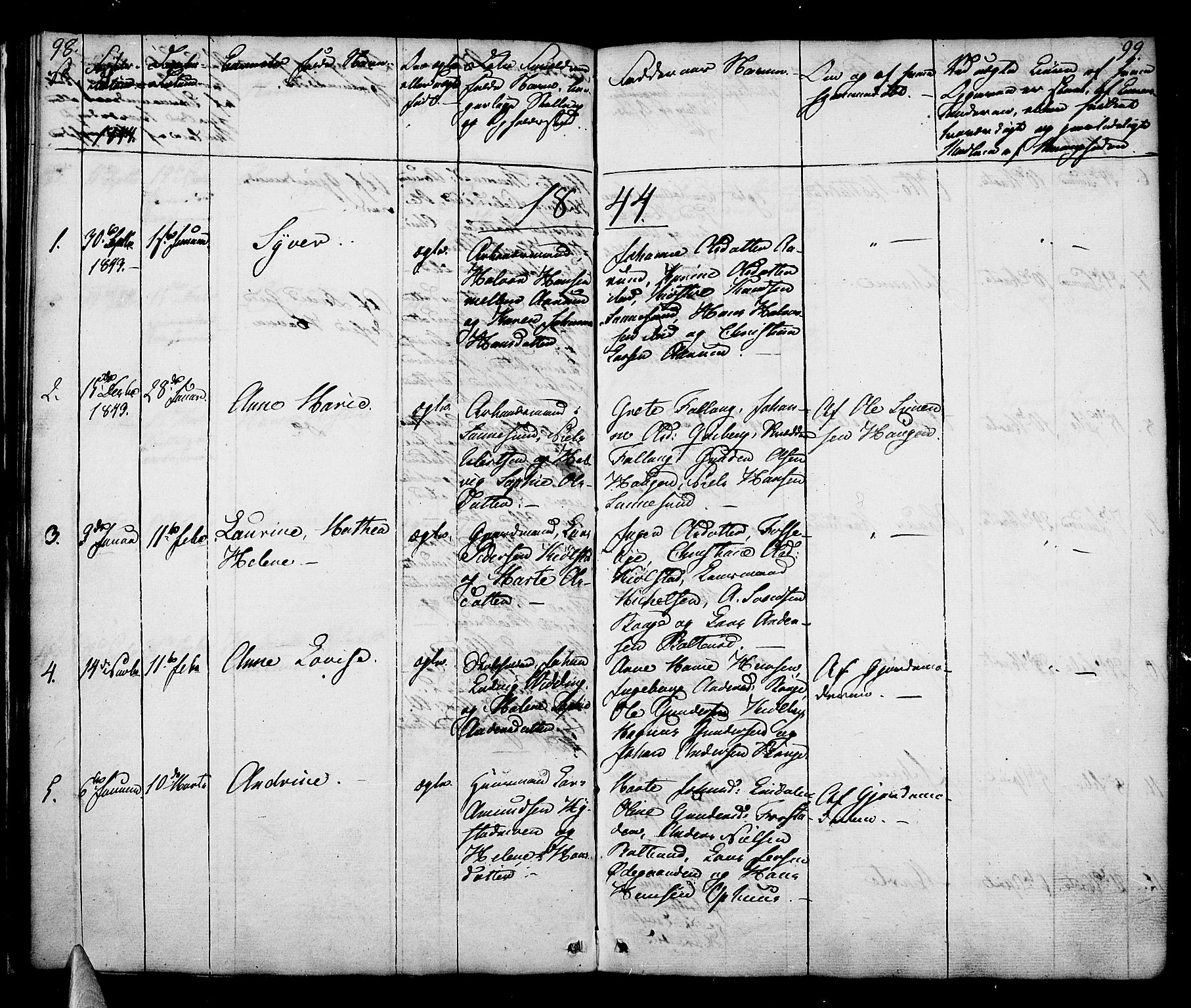 Borge prestekontor Kirkebøker, AV/SAO-A-10903/F/Fa/L0004: Parish register (official) no. I 4, 1836-1848, p. 98-99