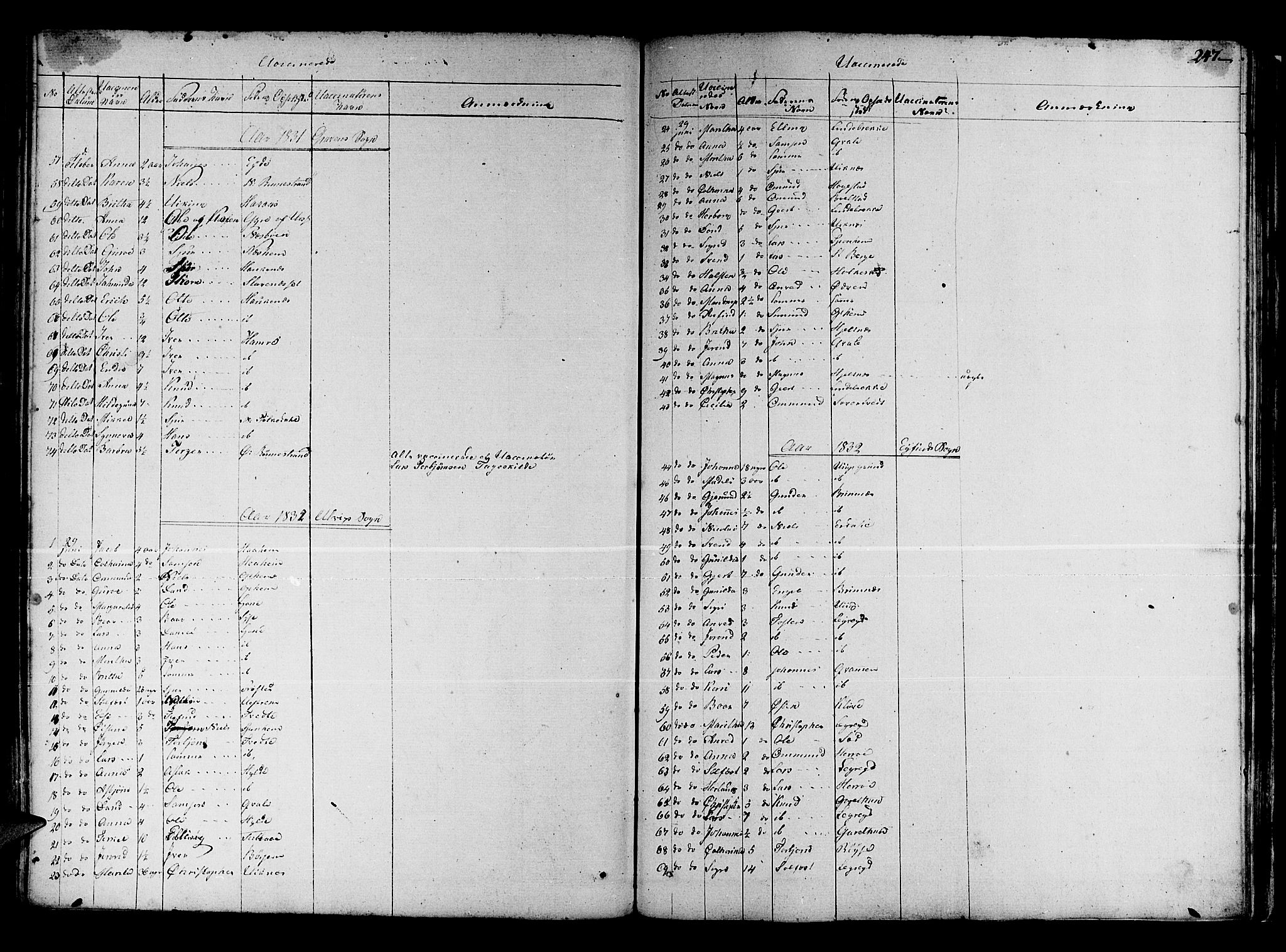 Ulvik sokneprestembete, SAB/A-78801/H/Haa: Parish register (official) no. A 11, 1793-1838, p. 247
