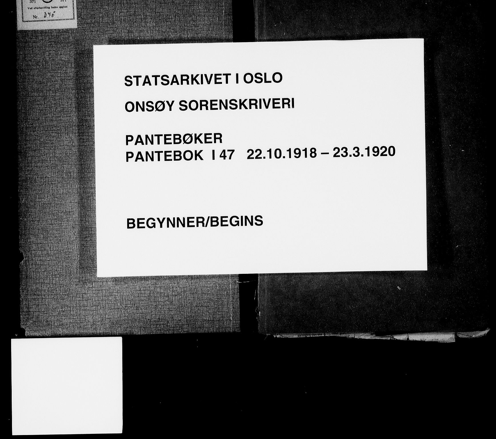 Onsøy sorenskriveri, SAO/A-10474/G/Ga/Gaa/L0047: Mortgage book no. I 47, 1918-1920