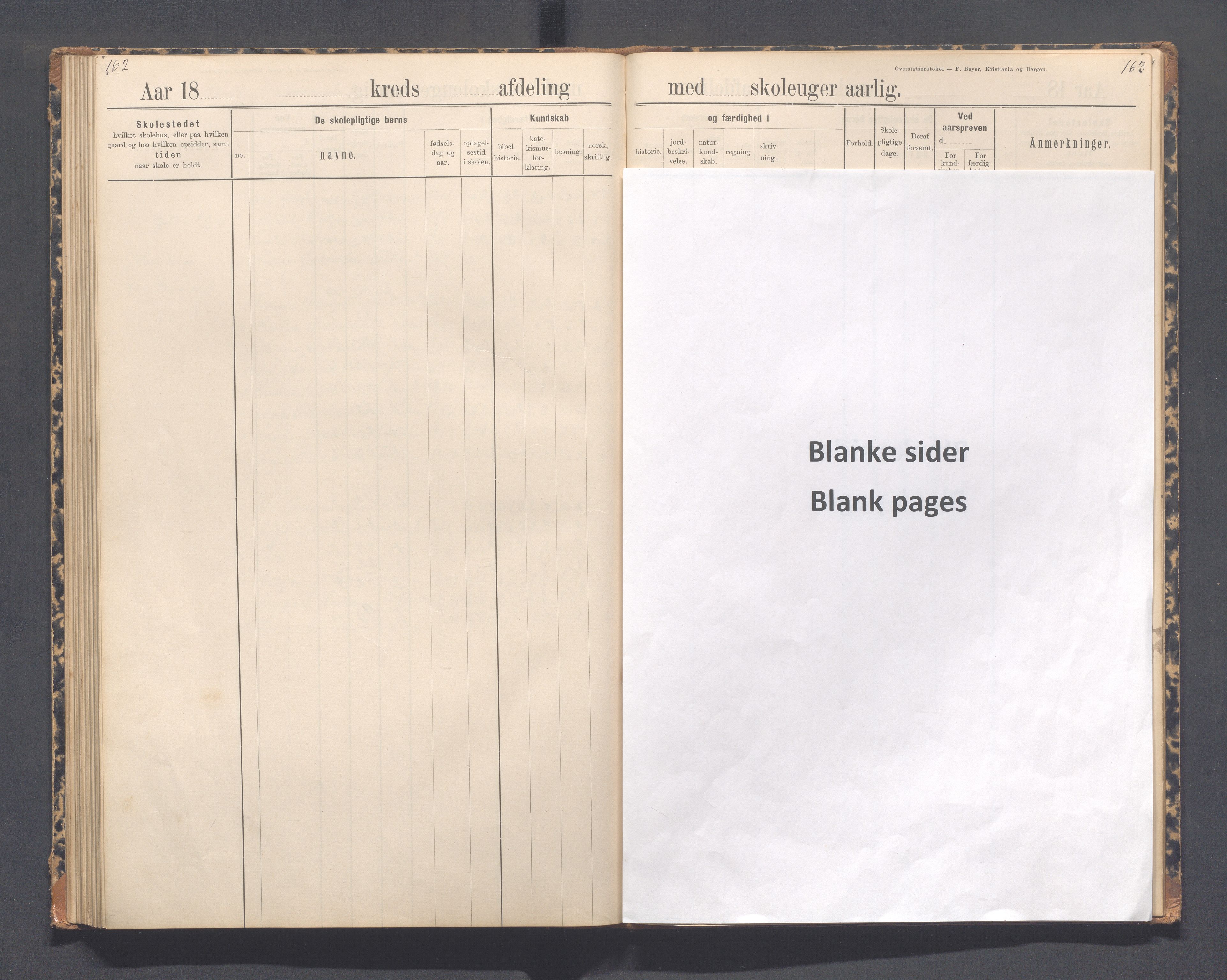 Helleland kommune - Skolekommisjonen/skolestyret, IKAR/K-100486/H/L0012: Skoleprotokoll - Terland, Hæstad, Øen, 1891-1897, p. 162-163