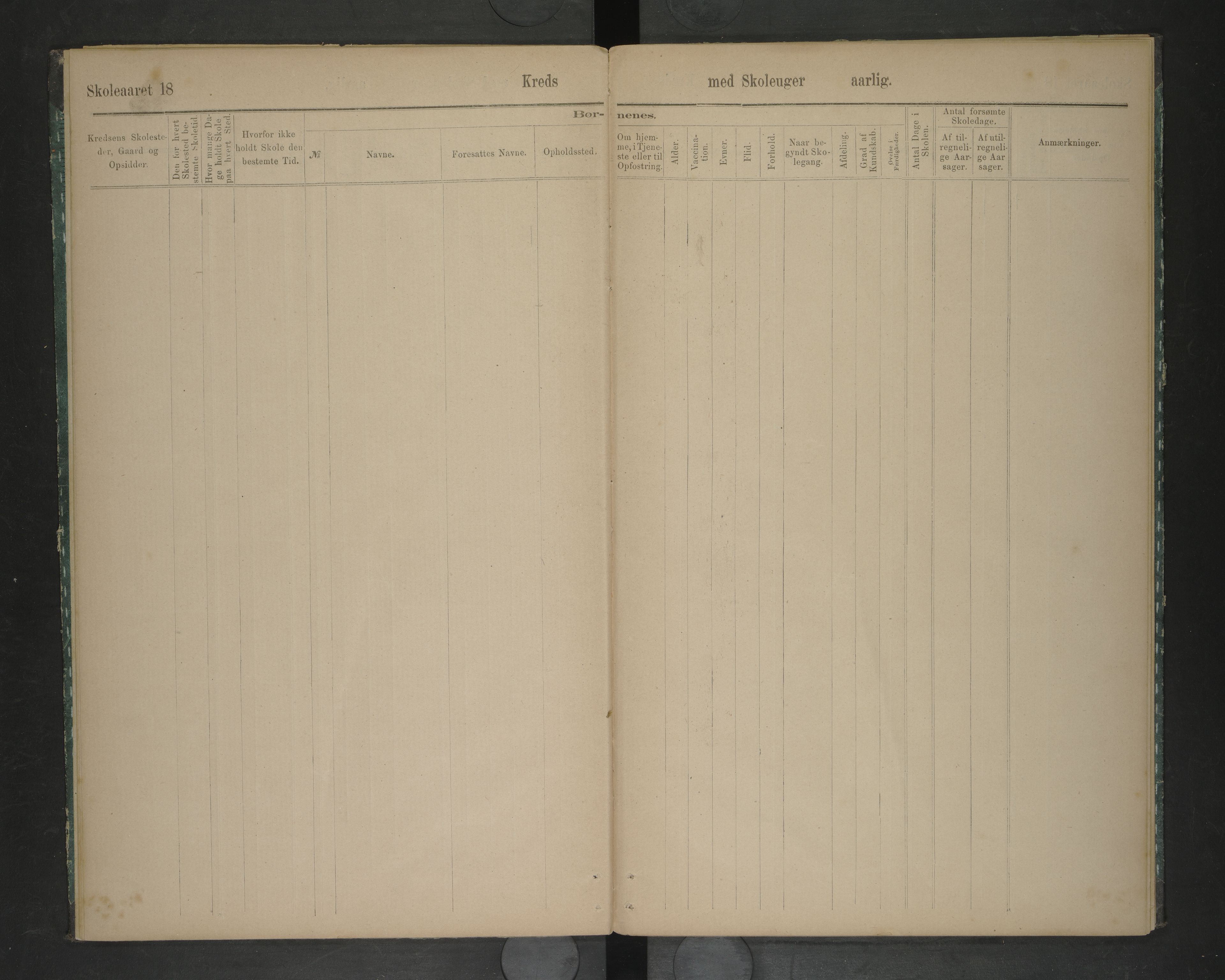 Ankenes kommune.Ymse skolekretser, AIN/K-18550.510.01/F/Fc/L0001: Oversiktsprotokoll:Bakkejord/Bjerkvik/Harjangen, 1888-1889