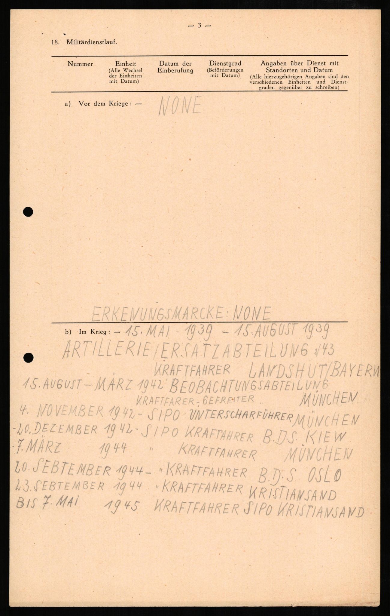 Forsvaret, Forsvarets overkommando II, AV/RA-RAFA-3915/D/Db/L0007: CI Questionaires. Tyske okkupasjonsstyrker i Norge. Tyskere., 1945-1946, p. 232