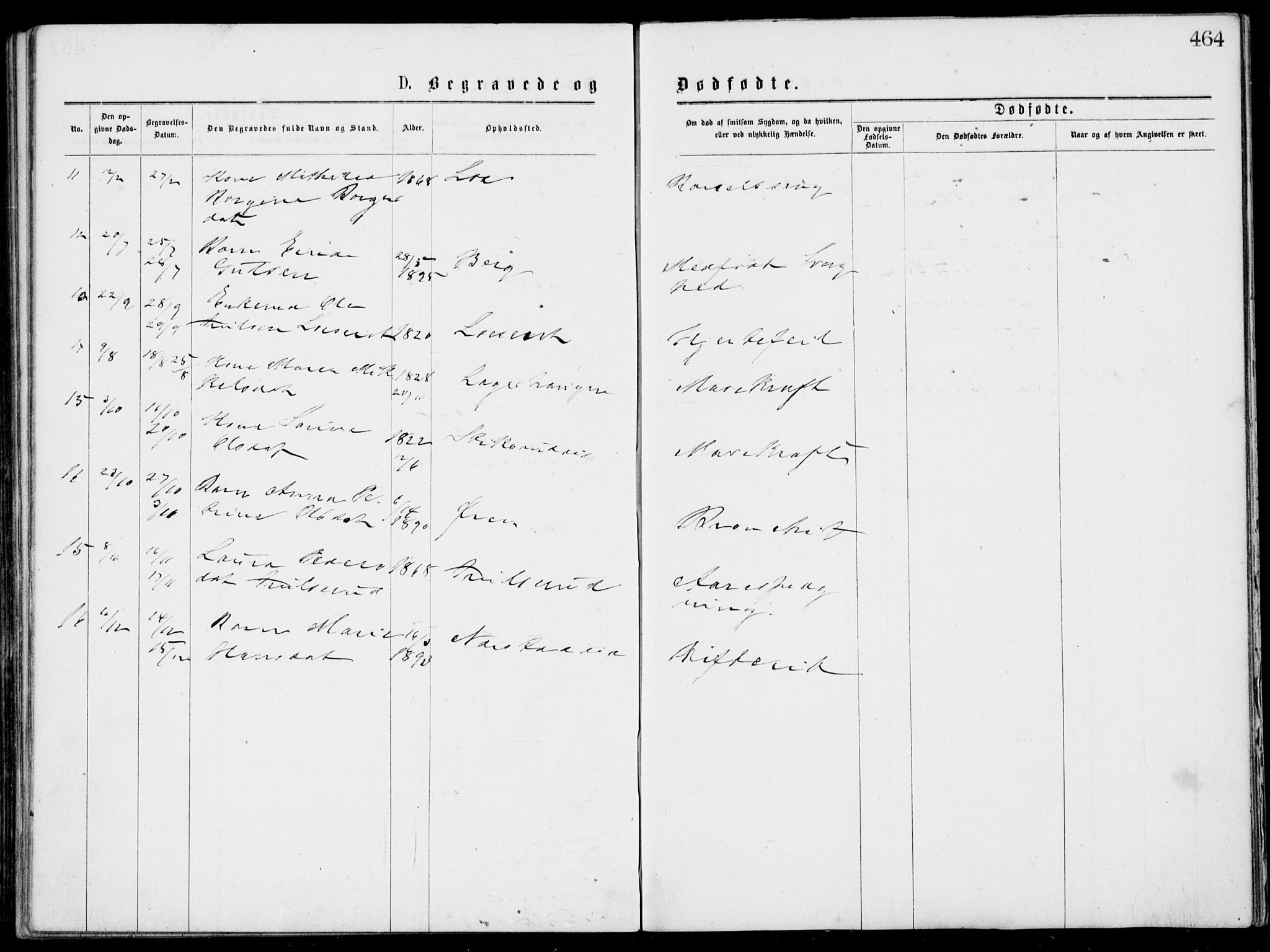 Norderhov kirkebøker, SAKO/A-237/G/Gb/L0001: Parish register (copy) no. II 1, 1876-1899, p. 464