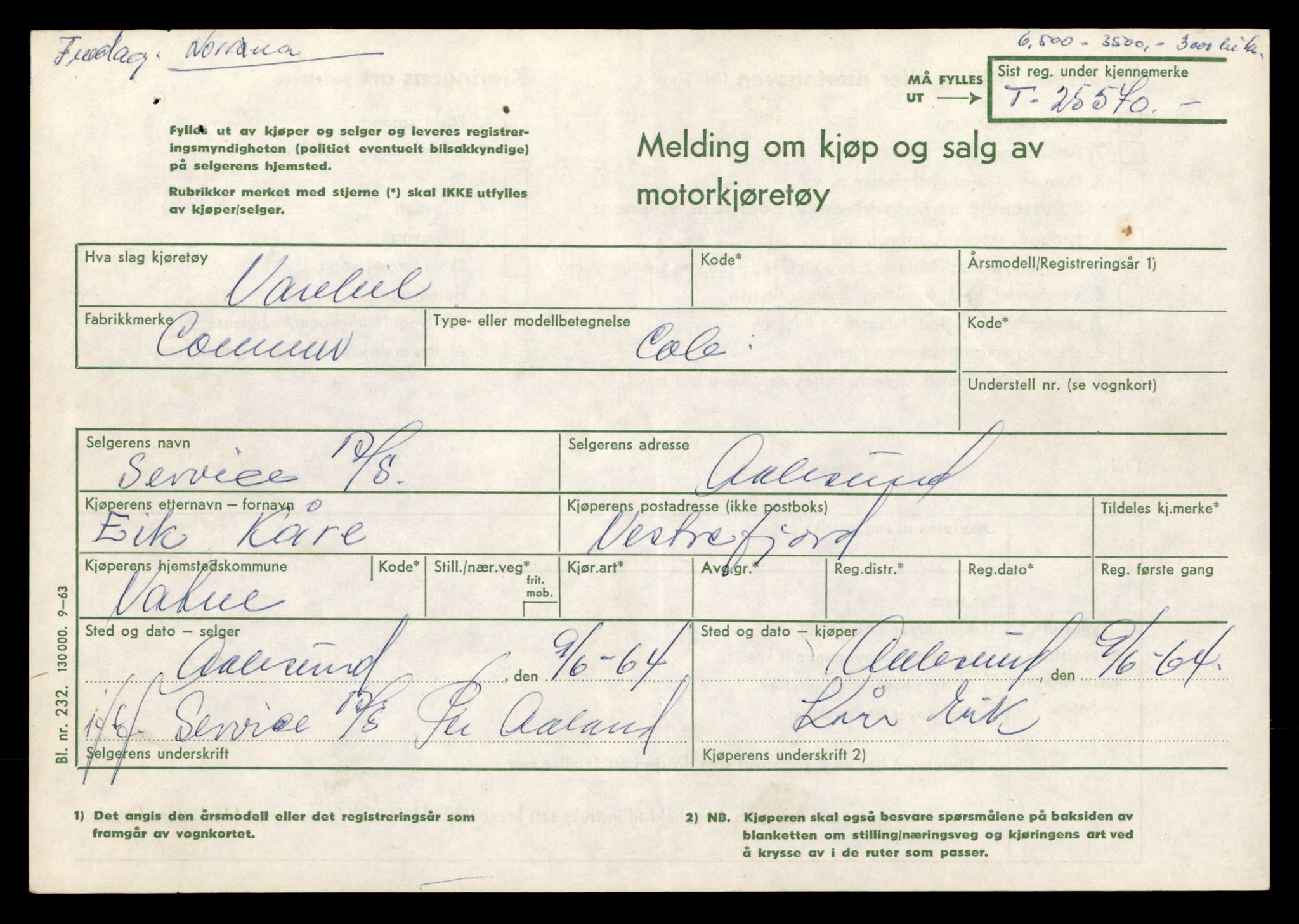 Møre og Romsdal vegkontor - Ålesund trafikkstasjon, AV/SAT-A-4099/F/Fe/L0070: Registreringskort for kjøretøy T 25570 - T 25799, 1927-1998, p. 13