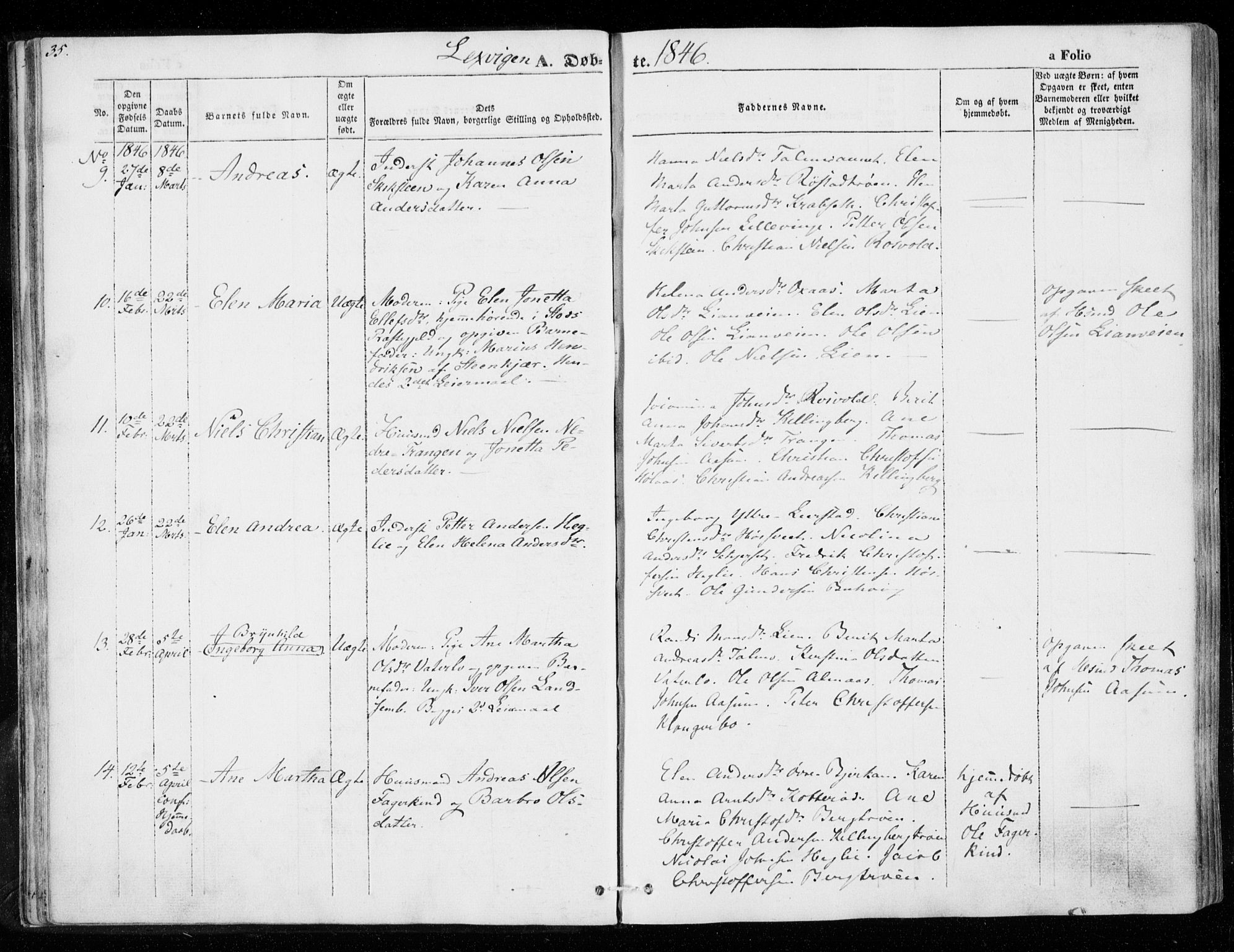Ministerialprotokoller, klokkerbøker og fødselsregistre - Nord-Trøndelag, SAT/A-1458/701/L0007: Parish register (official) no. 701A07 /1, 1842-1854, p. 35