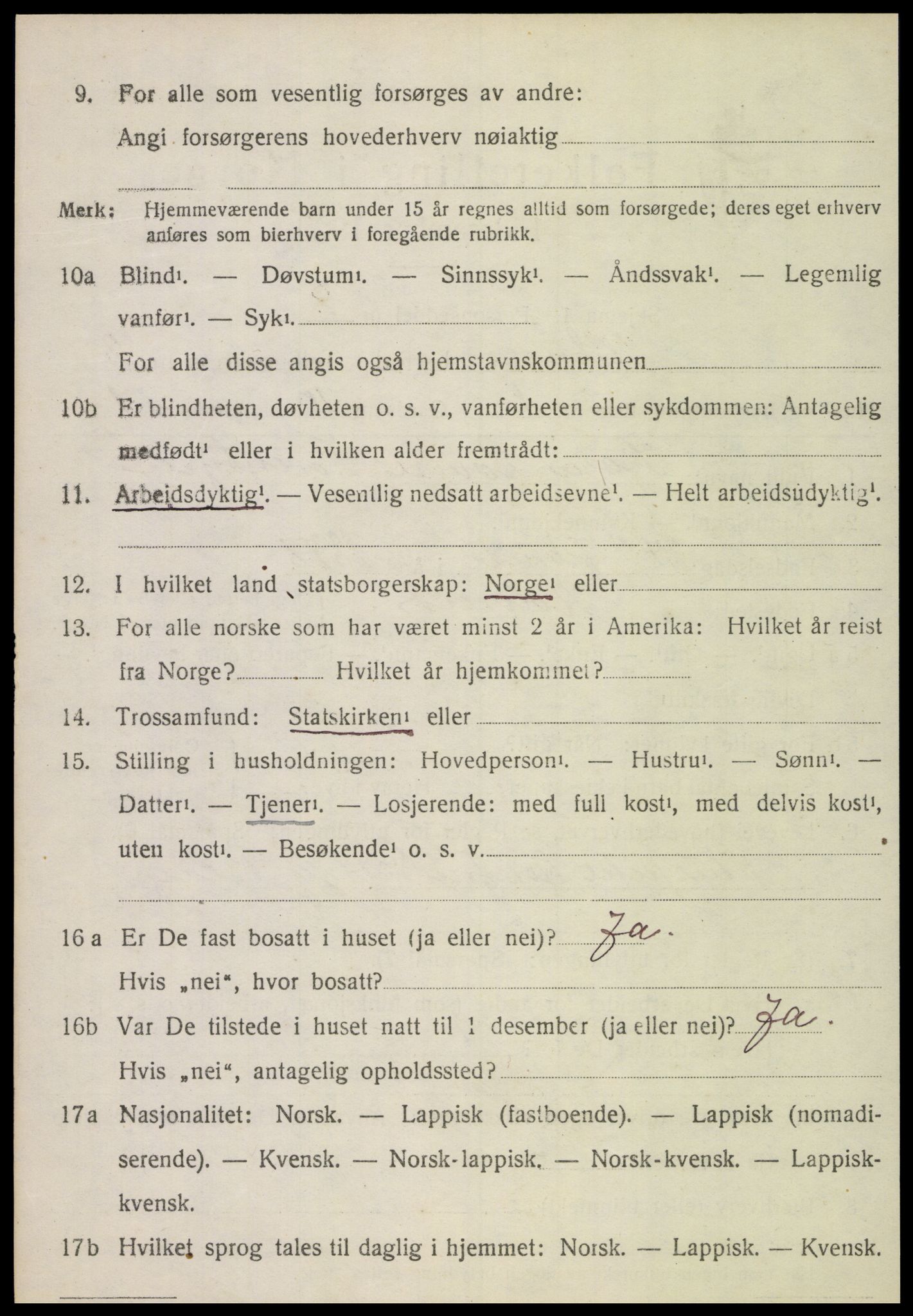 SAT, 1920 census for Vikna, 1920, p. 1568