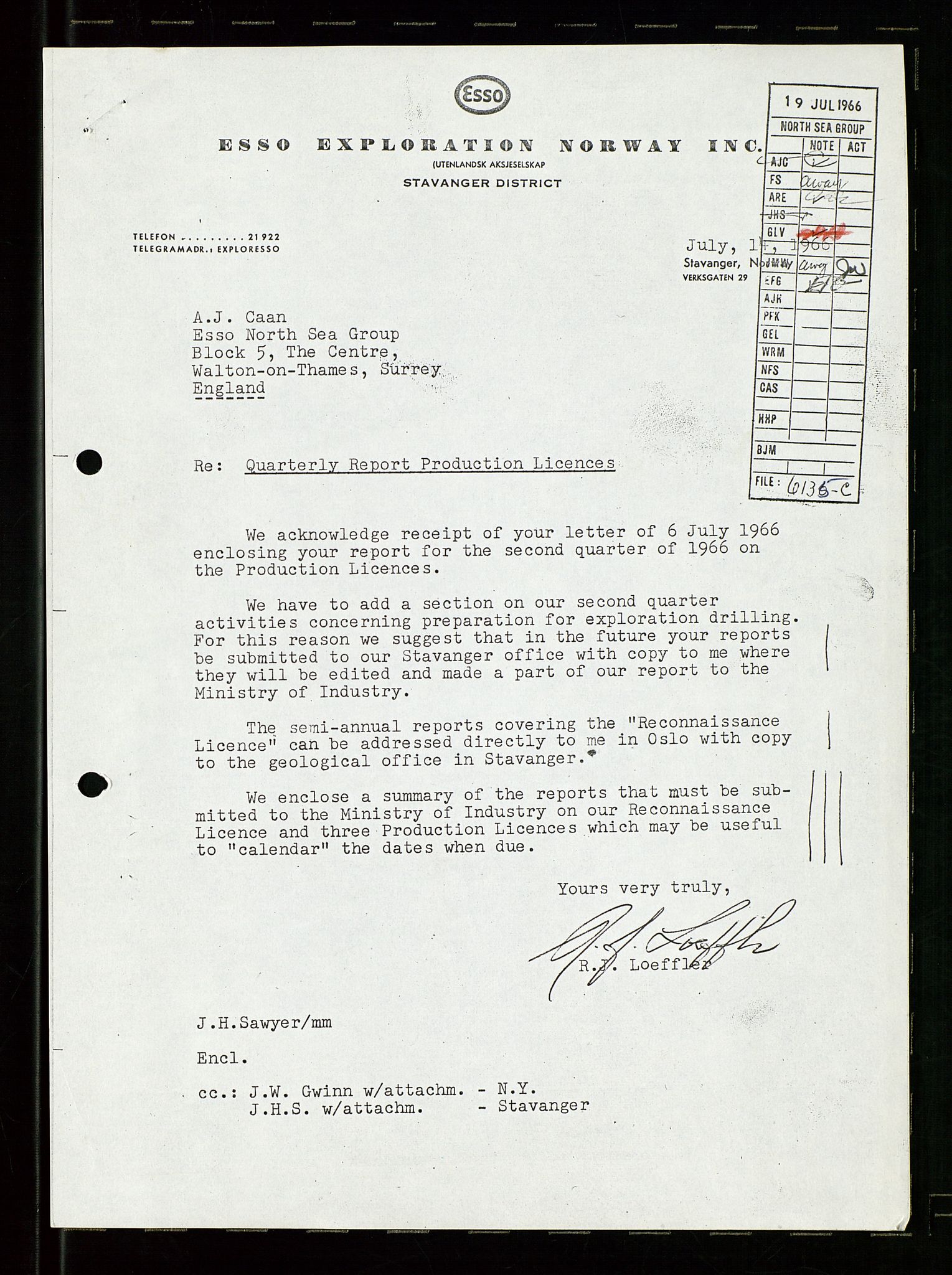 Pa 1512 - Esso Exploration and Production Norway Inc., AV/SAST-A-101917/E/Ea/L0026: Sak og korrespondanse, 1966-1974, p. 237