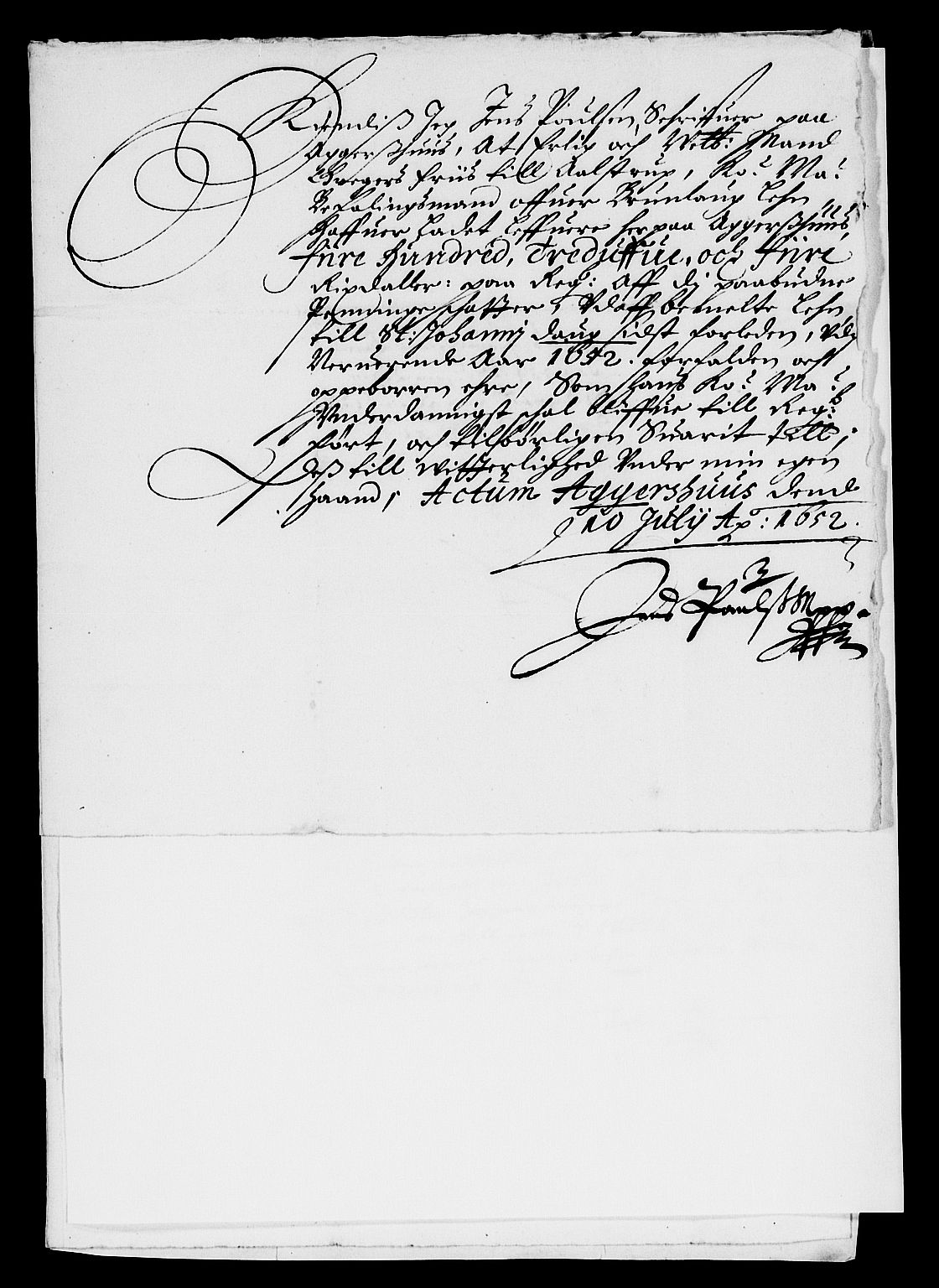 Rentekammeret inntil 1814, Reviderte regnskaper, Lensregnskaper, AV/RA-EA-5023/R/Rb/Rbl/L0011: Brunla len, 1652-1658