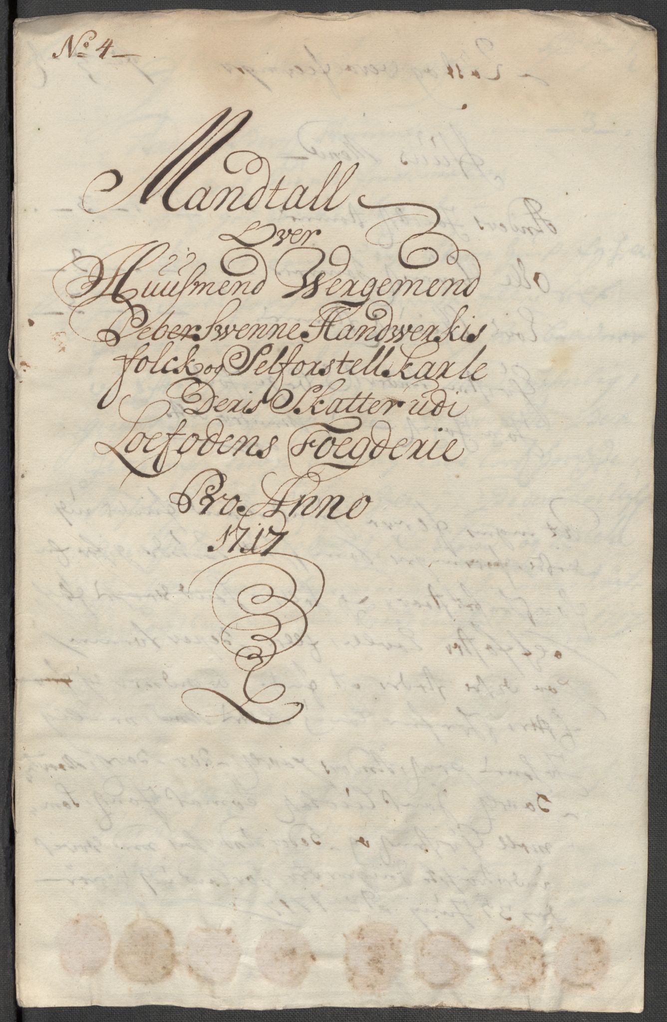 Rentekammeret inntil 1814, Reviderte regnskaper, Fogderegnskap, AV/RA-EA-4092/R67/L4683: Fogderegnskap Vesterålen, Andenes og Lofoten, 1717, p. 77