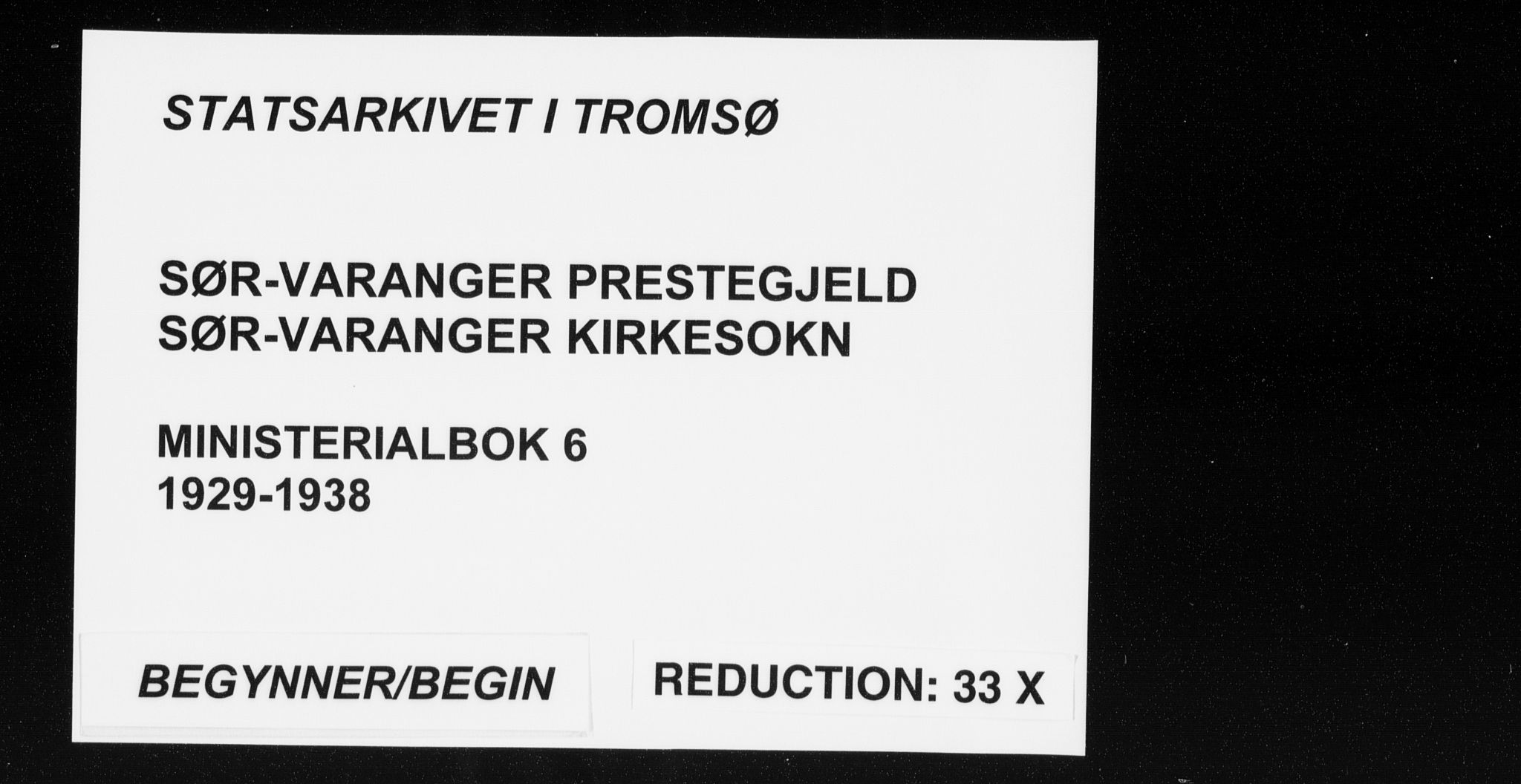 Sør-Varanger sokneprestkontor, SATØ/S-1331/H/Hb/L0006klokker: Parish register (copy) no. 6, 1929-1938