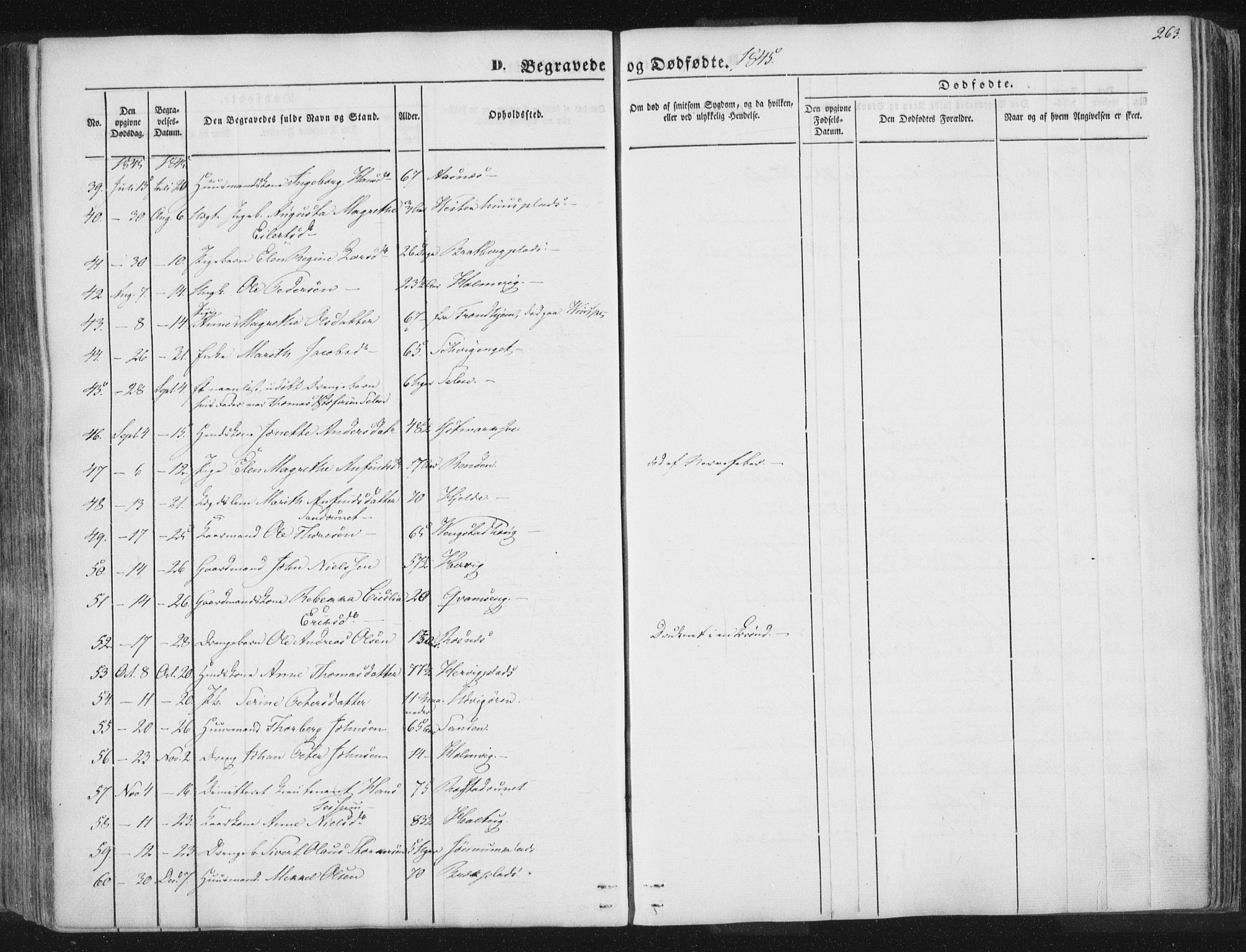 Ministerialprotokoller, klokkerbøker og fødselsregistre - Nord-Trøndelag, SAT/A-1458/741/L0392: Parish register (official) no. 741A06, 1836-1848, p. 263