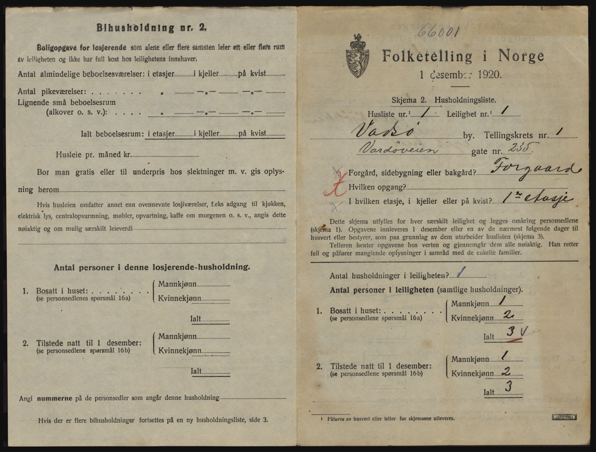 SATØ, 1920 census for Vadsø, 1920, p. 584