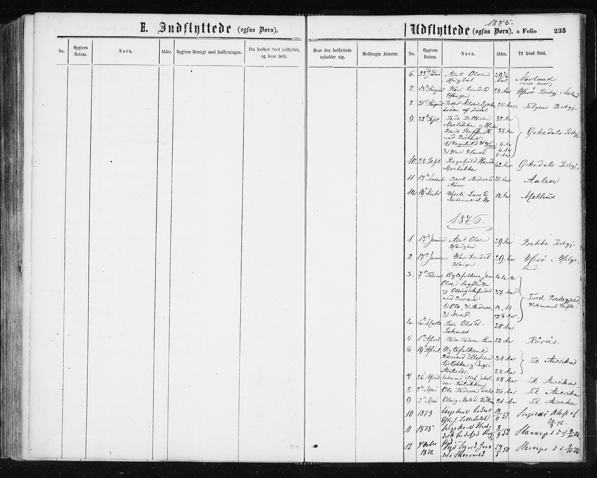 Ministerialprotokoller, klokkerbøker og fødselsregistre - Sør-Trøndelag, SAT/A-1456/687/L1001: Parish register (official) no. 687A07, 1863-1878, p. 235