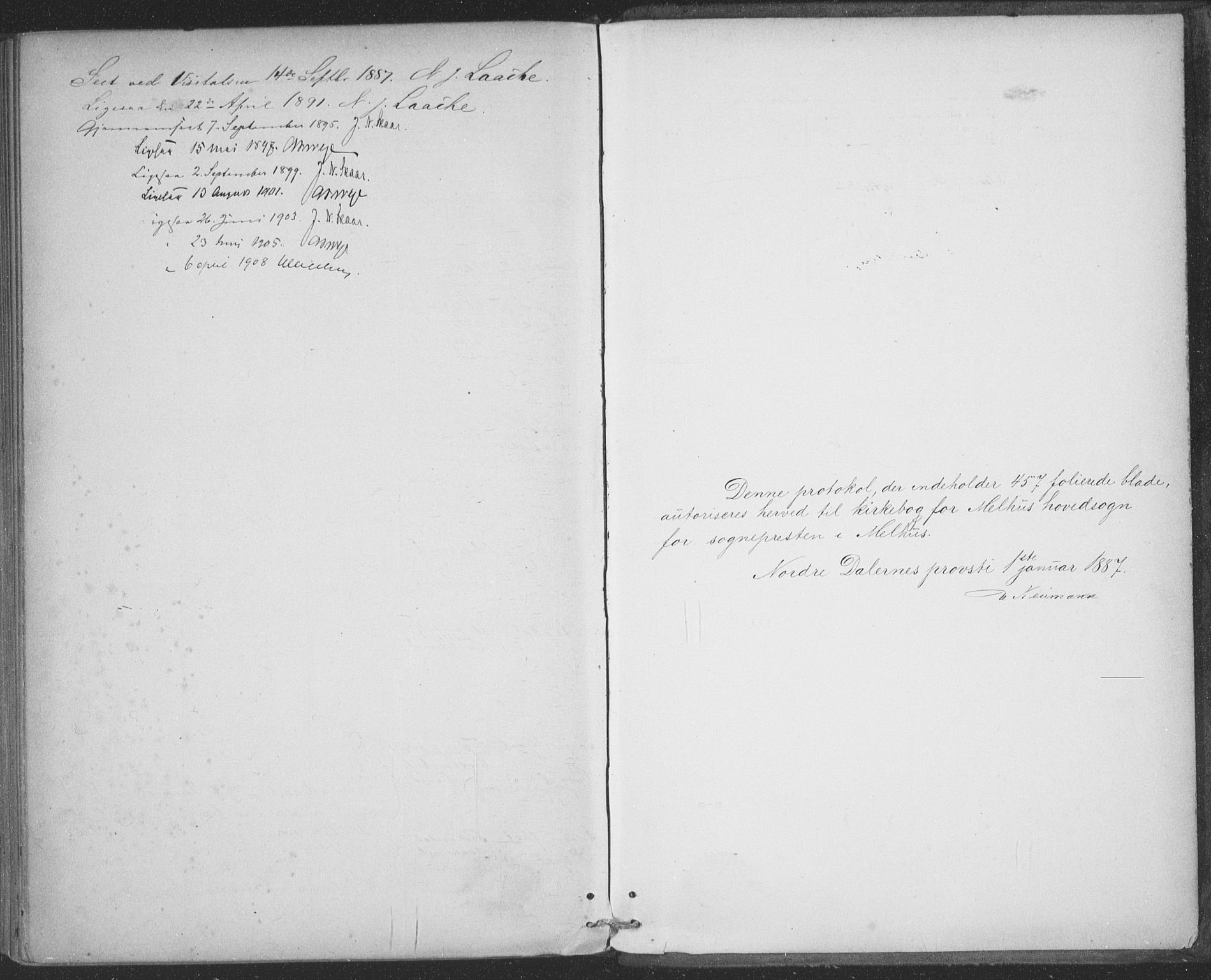 Ministerialprotokoller, klokkerbøker og fødselsregistre - Sør-Trøndelag, SAT/A-1456/691/L1085: Parish register (official) no. 691A17, 1887-1908