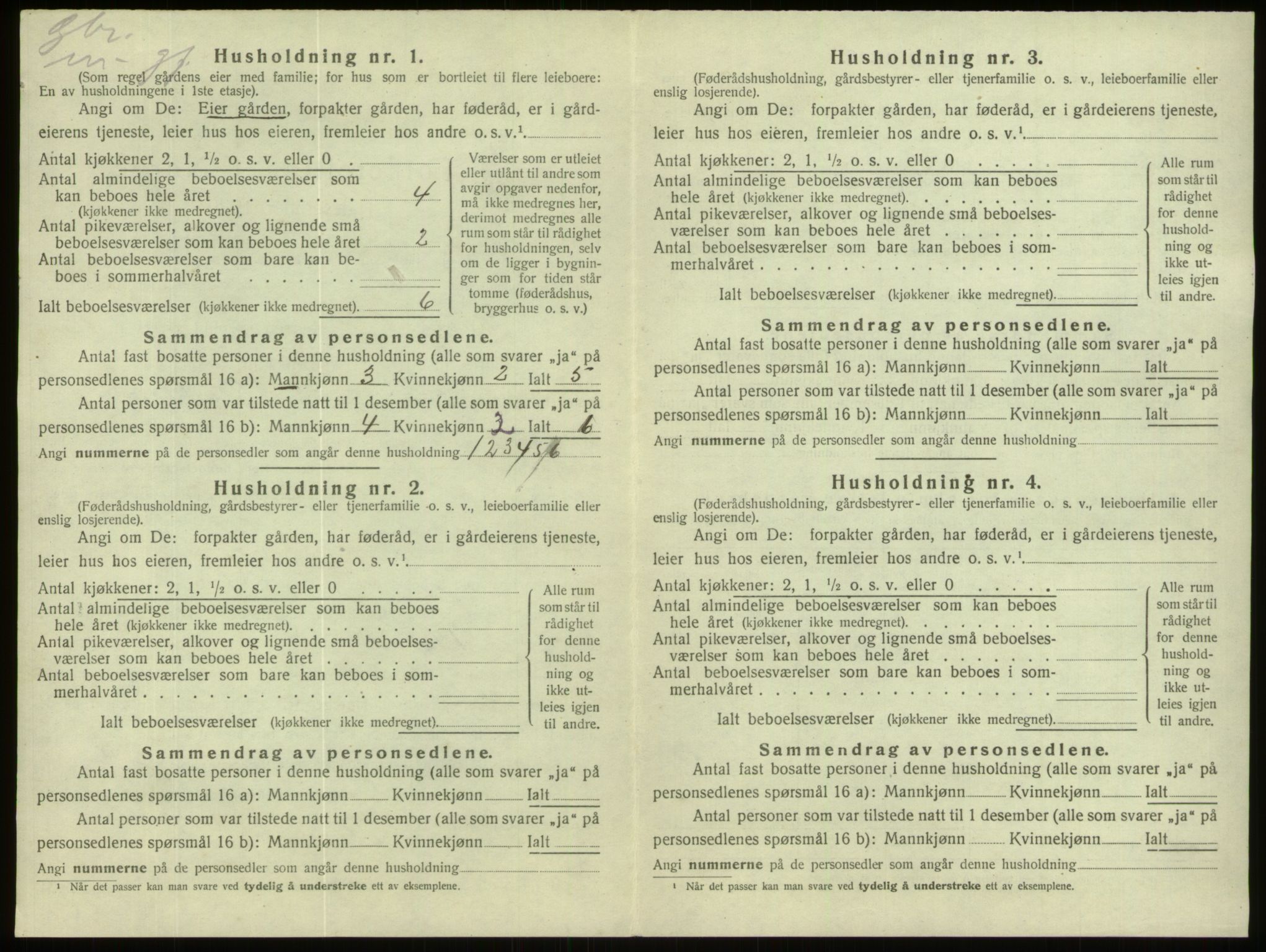 SAB, 1920 census for Davik, 1920, p. 828