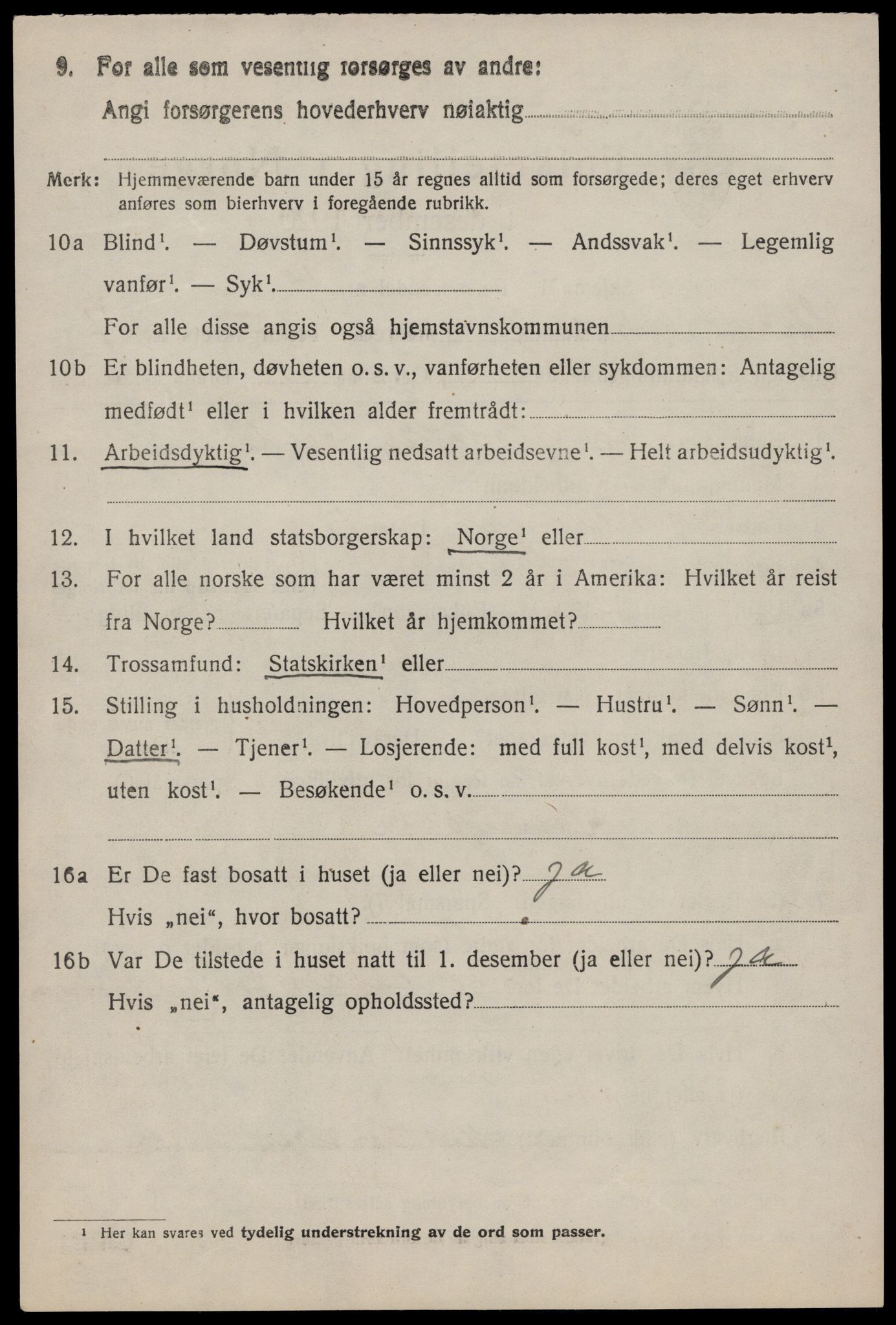 SAST, 1920 census for Strand, 1920, p. 4925