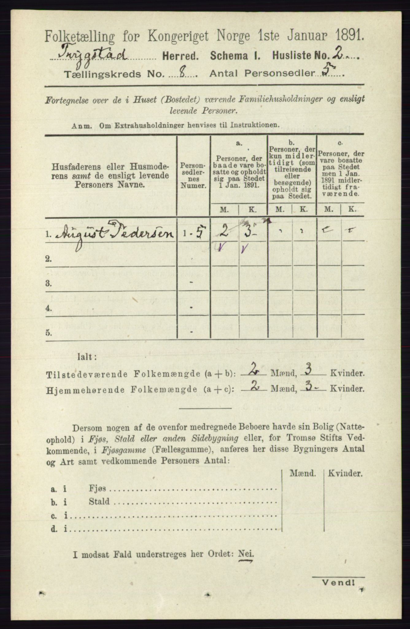 RA, 1891 Census for 0122 Trøgstad, 1891, p. 3372