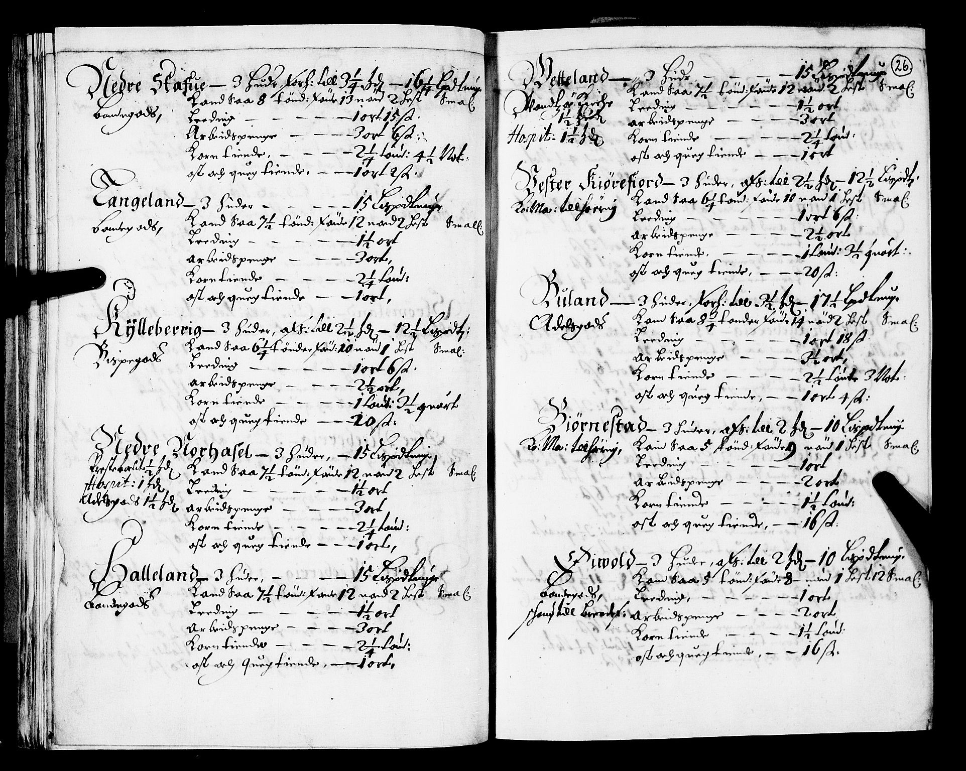 Rentekammeret inntil 1814, Realistisk ordnet avdeling, AV/RA-EA-4070/N/Nb/Nba/L0031: Lista amt, 1668, p. 25b-26a