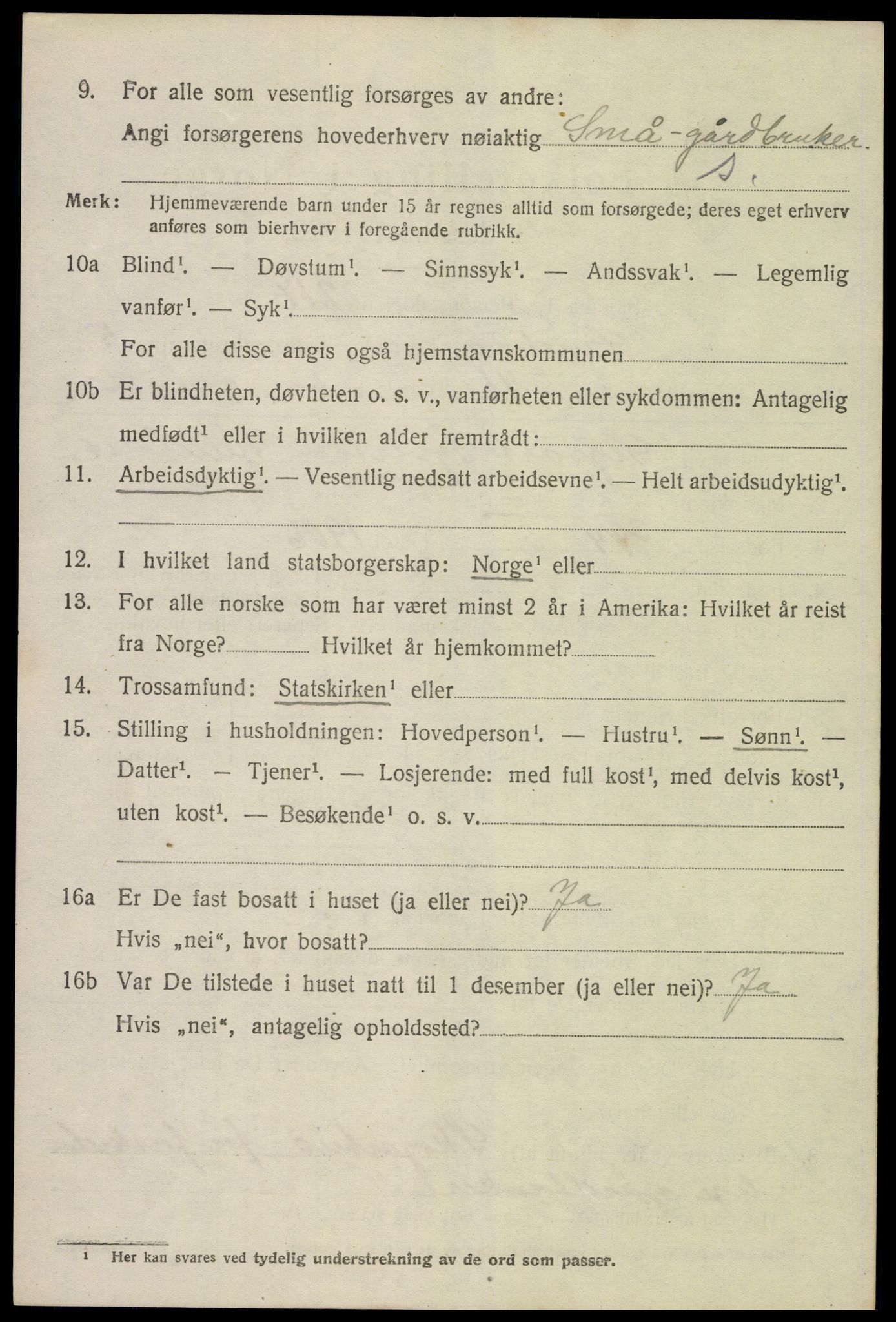 SAK, 1920 census for Landvik, 1920, p. 4443