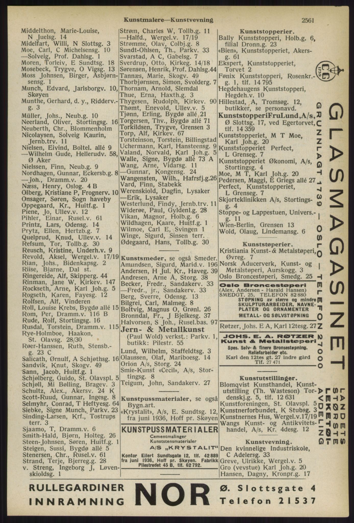 Kristiania/Oslo adressebok, PUBL/-, 1936, p. 2561