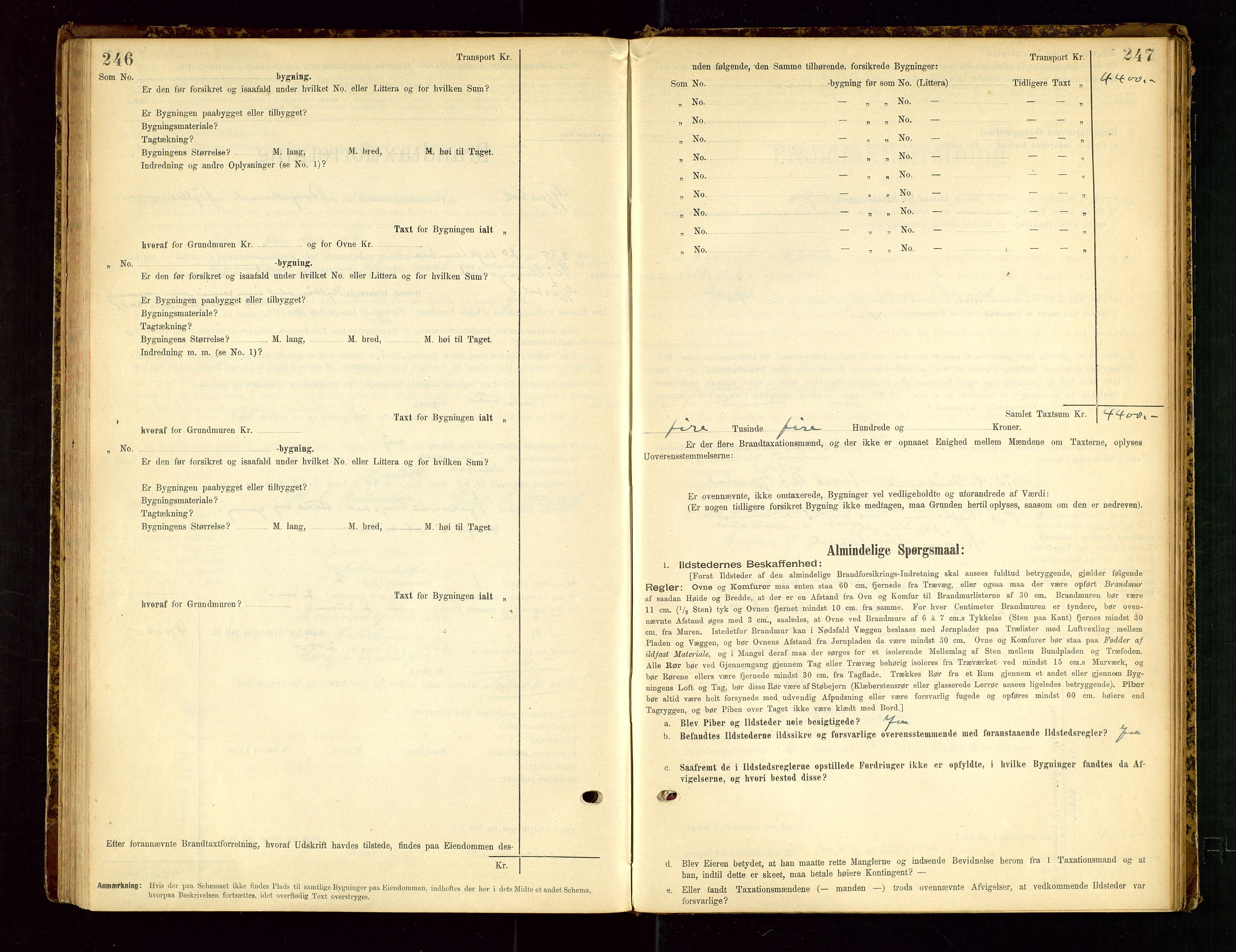 Gjesdal lensmannskontor, SAST/A-100441/Go/L0007: Branntakstskjemaprotokoll, 1894-1937, p. 246-247