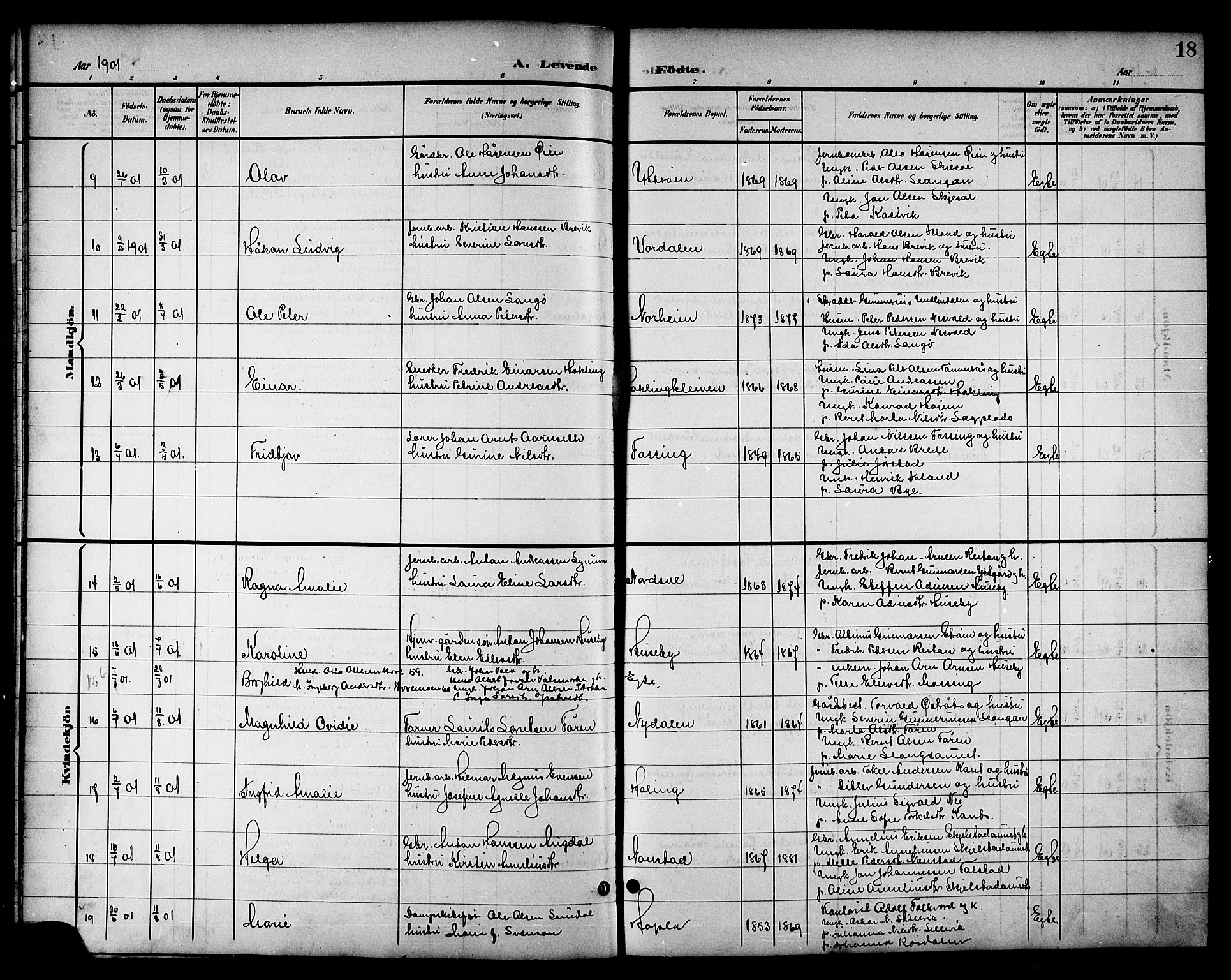 Ministerialprotokoller, klokkerbøker og fødselsregistre - Nord-Trøndelag, AV/SAT-A-1458/714/L0135: Parish register (copy) no. 714C04, 1899-1918, p. 18