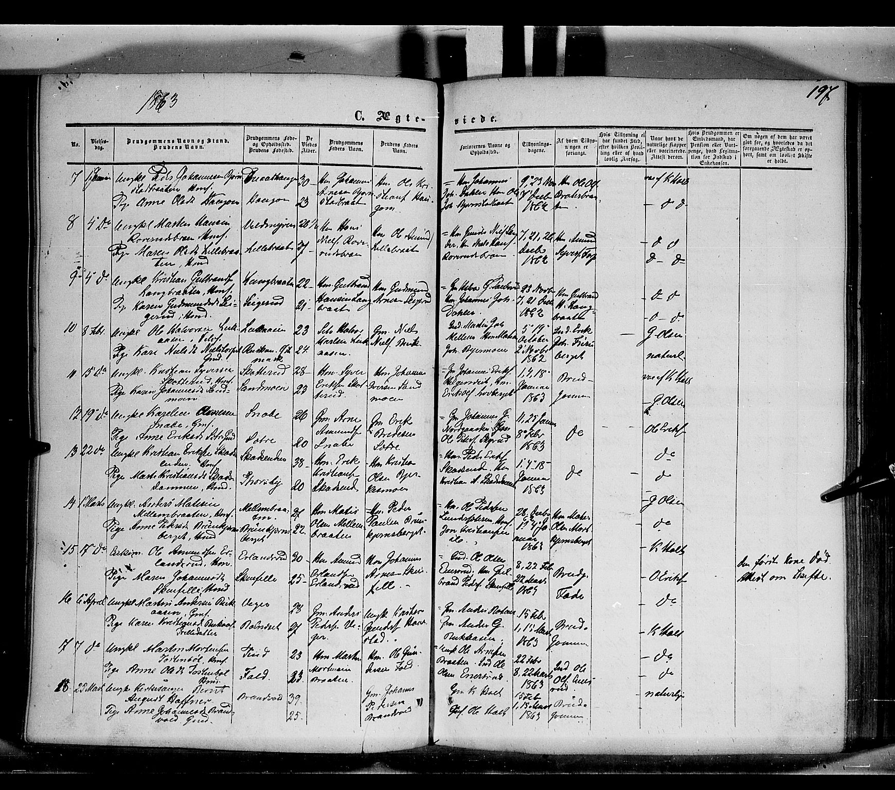 Grue prestekontor, AV/SAH-PREST-036/H/Ha/Haa/L0009: Parish register (official) no. 9, 1859-1863, p. 197