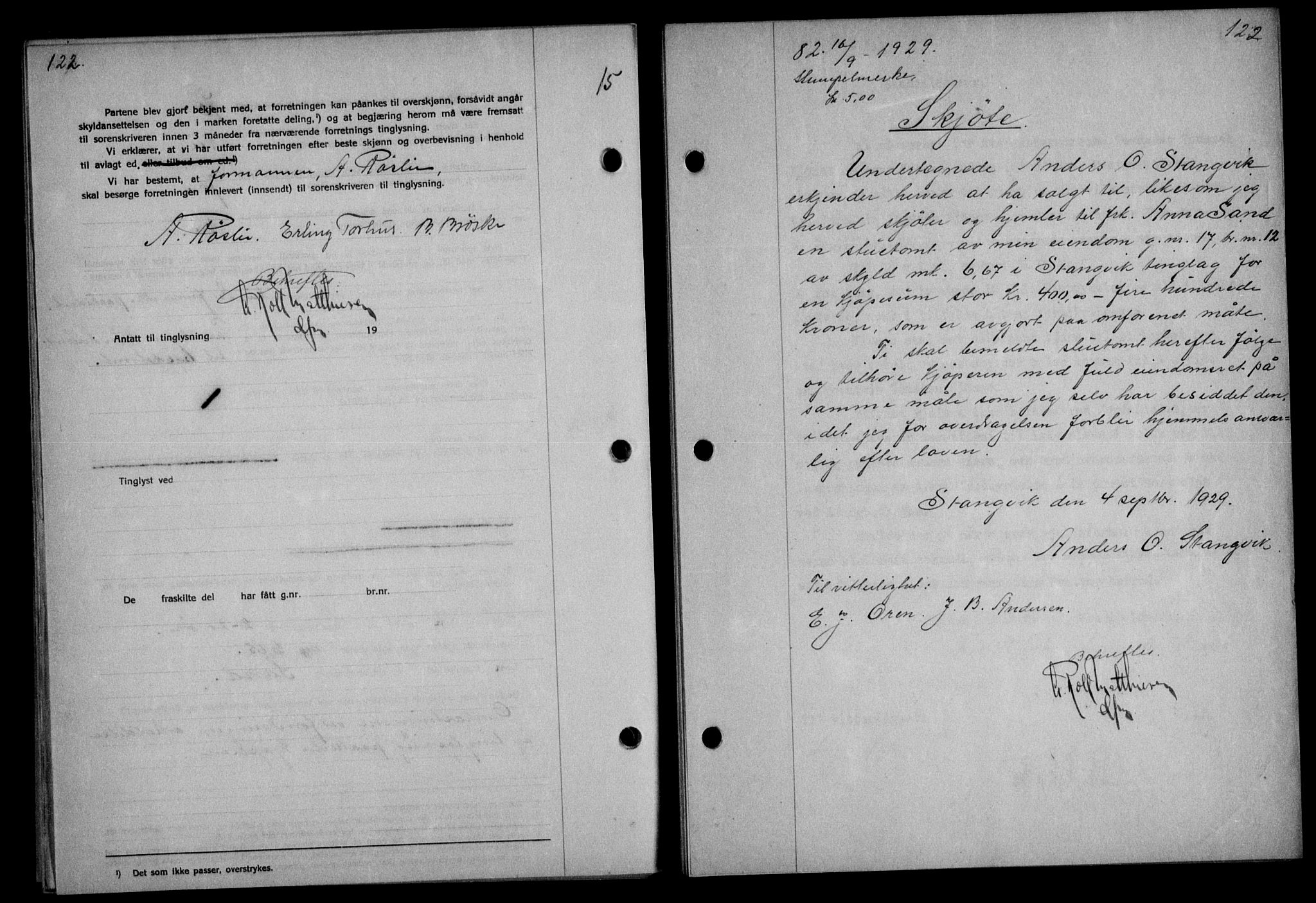 Nordmøre sorenskriveri, AV/SAT-A-4132/1/2/2Ca/L0068: Mortgage book no. 58, 1929-1930, Deed date: 16.09.1929