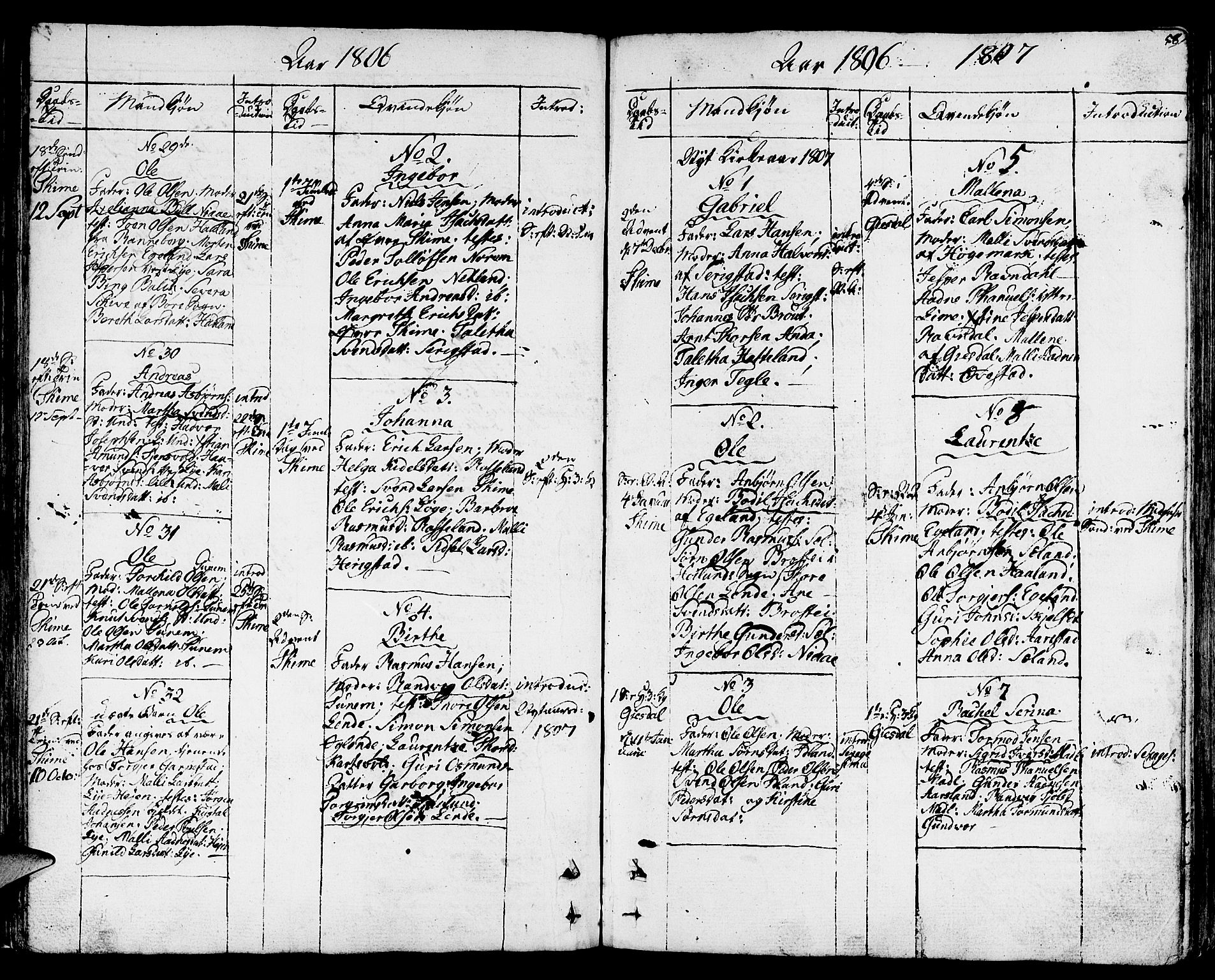 Lye sokneprestkontor, AV/SAST-A-101794/001/30BA/L0002: Parish register (official) no. A 2, 1799-1817, p. 58