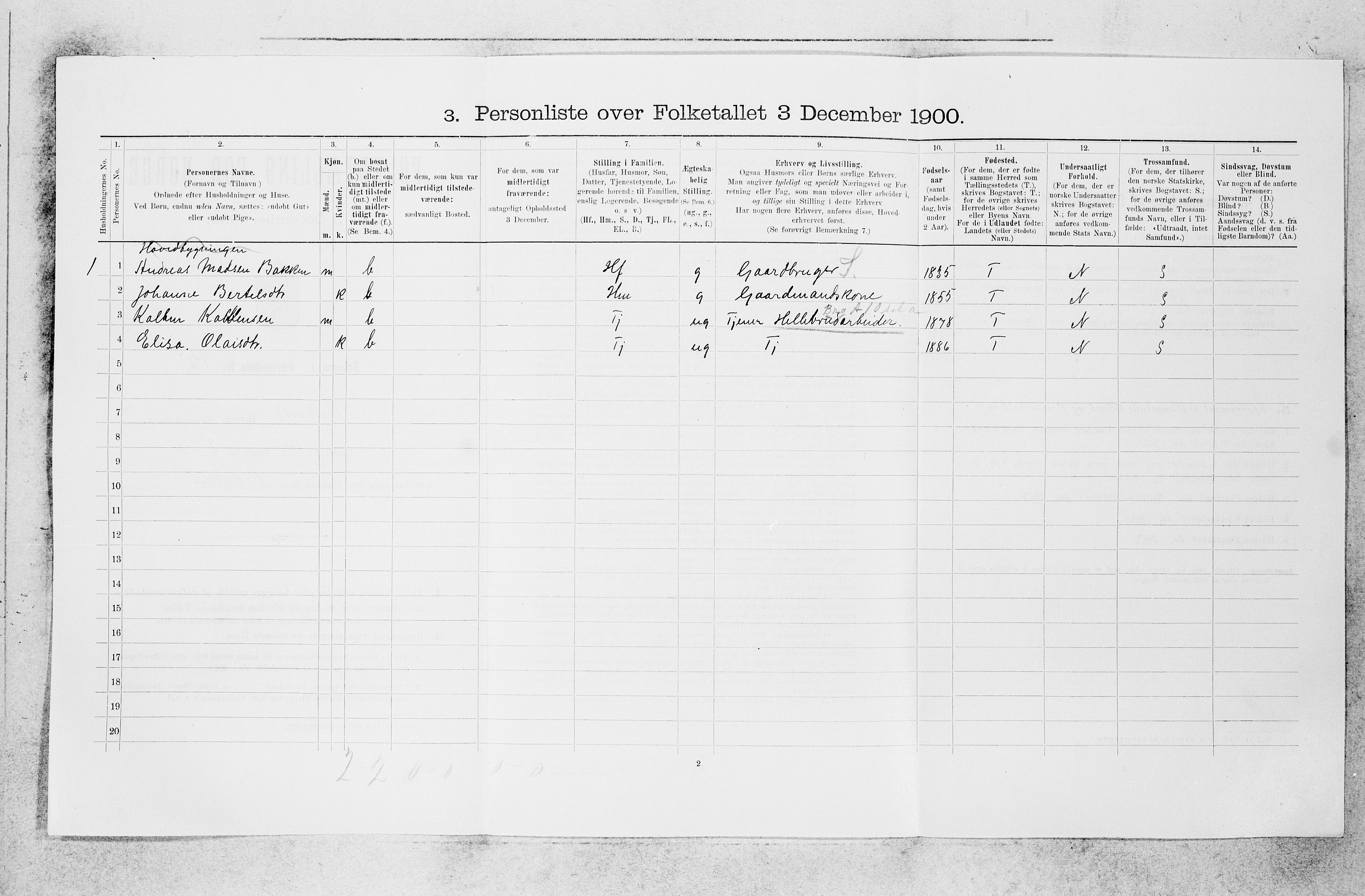 SAB, 1900 census for Askvoll, 1900, p. 57