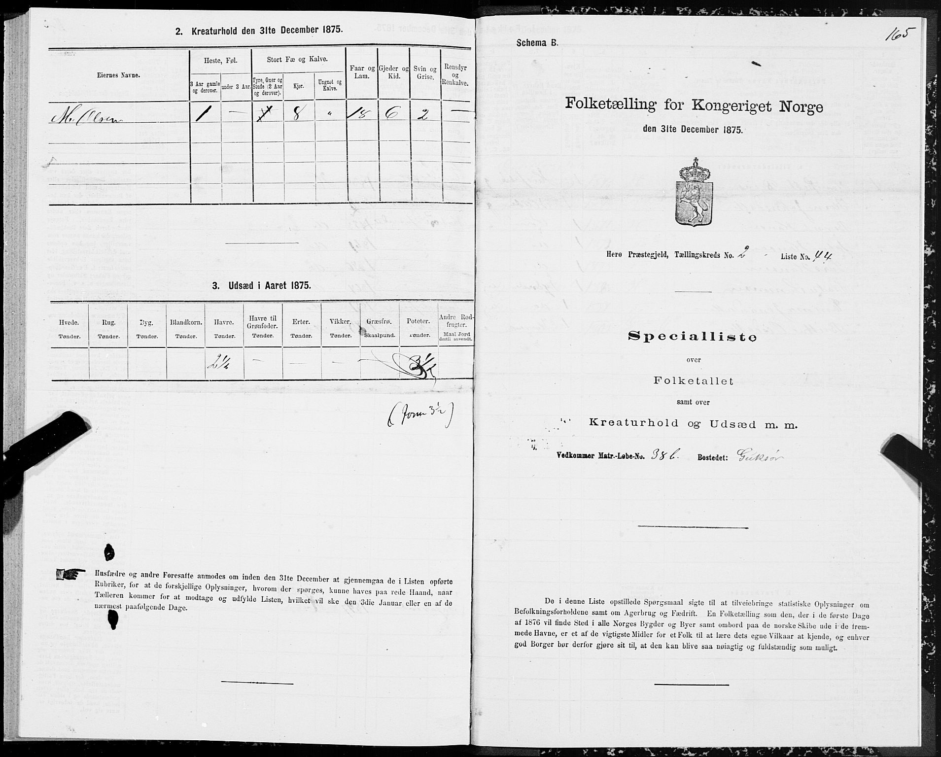 SAT, 1875 census for 1515P Herøy, 1875, p. 1165