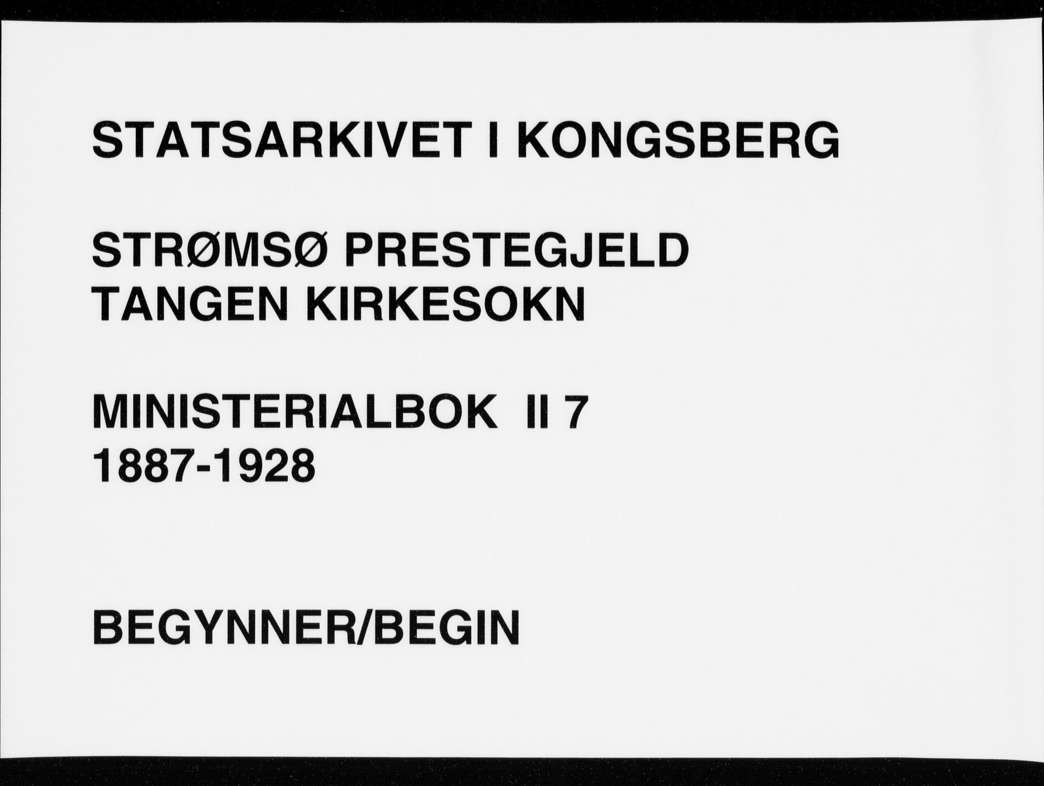 Strømsø kirkebøker, SAKO/A-246/F/Fb/L0007: Parish register (official) no. II 7, 1887-1928