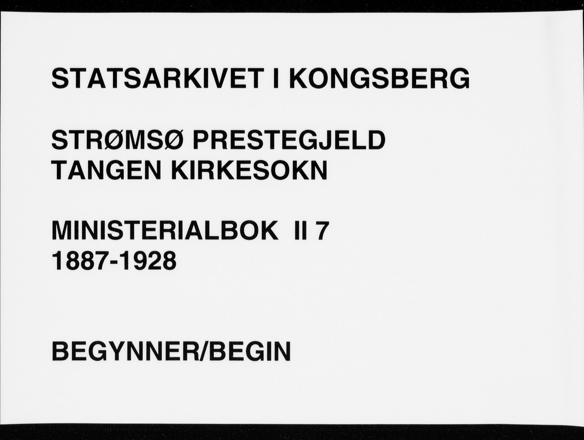 Strømsø kirkebøker, AV/SAKO-A-246/F/Fb/L0007: Parish register (official) no. II 7, 1887-1928