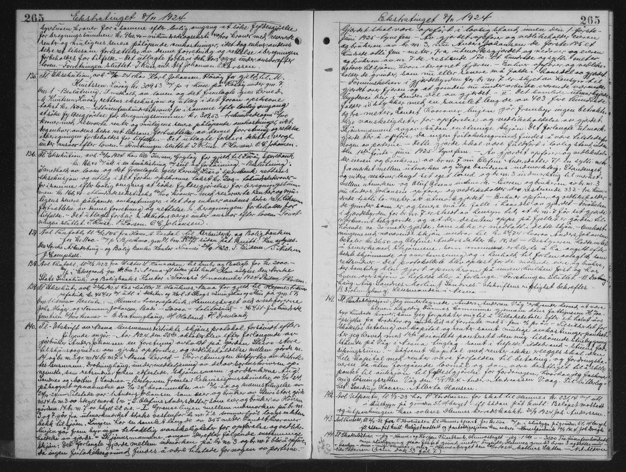 Rana sorenskriveri , AV/SAT-A-1108/1/2/2C/L0018: Mortgage book no. 18, 1923-1928, p. 265, Deed date: 08.11.1924