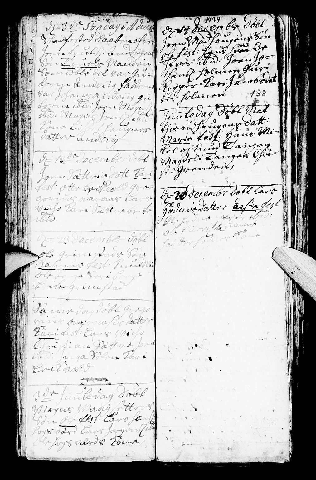 Lindås Sokneprestembete, SAB/A-76701/H/Haa: Parish register (official) no. A 1, 1699-1746, p. 138