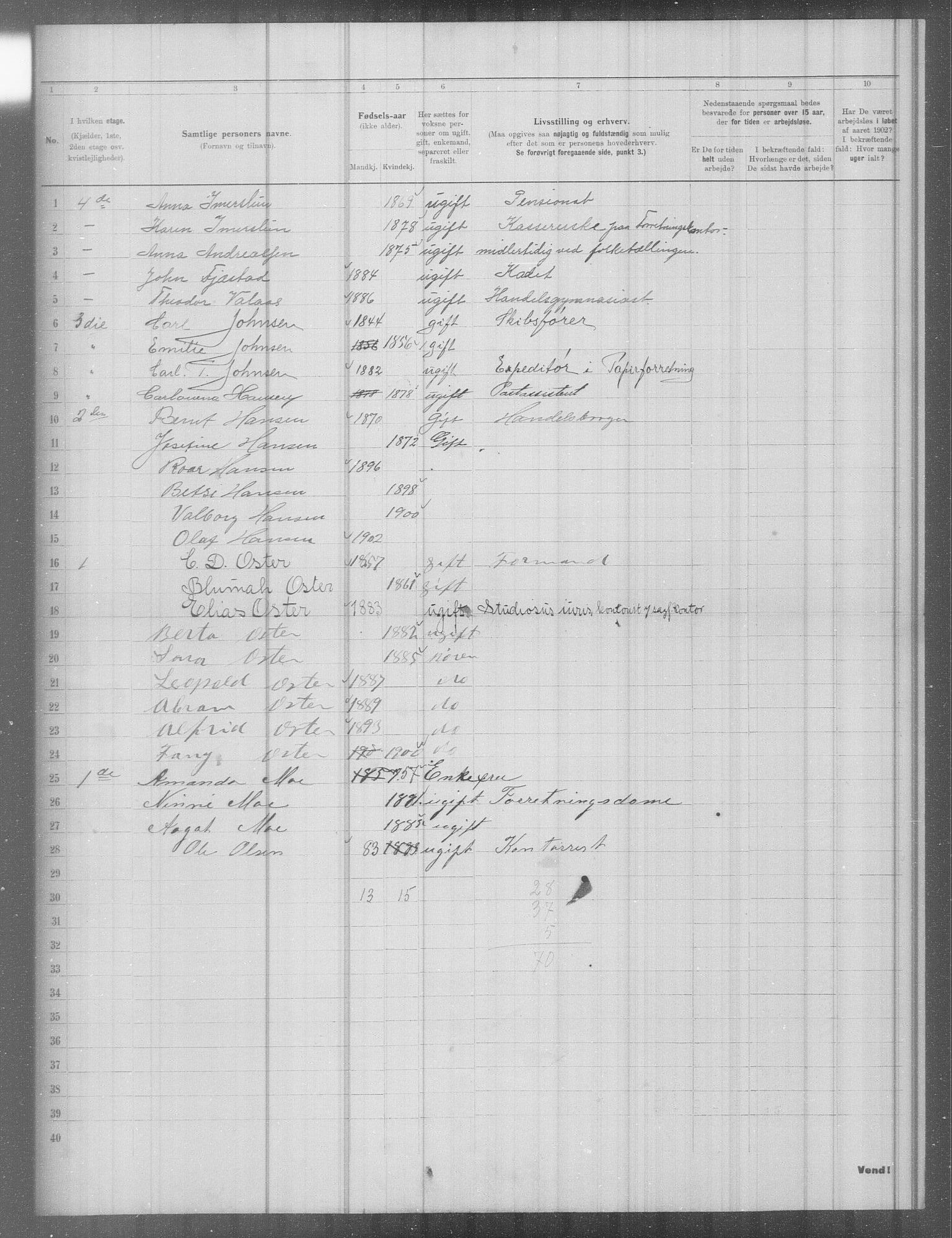 OBA, Municipal Census 1902 for Kristiania, 1902, p. 6514